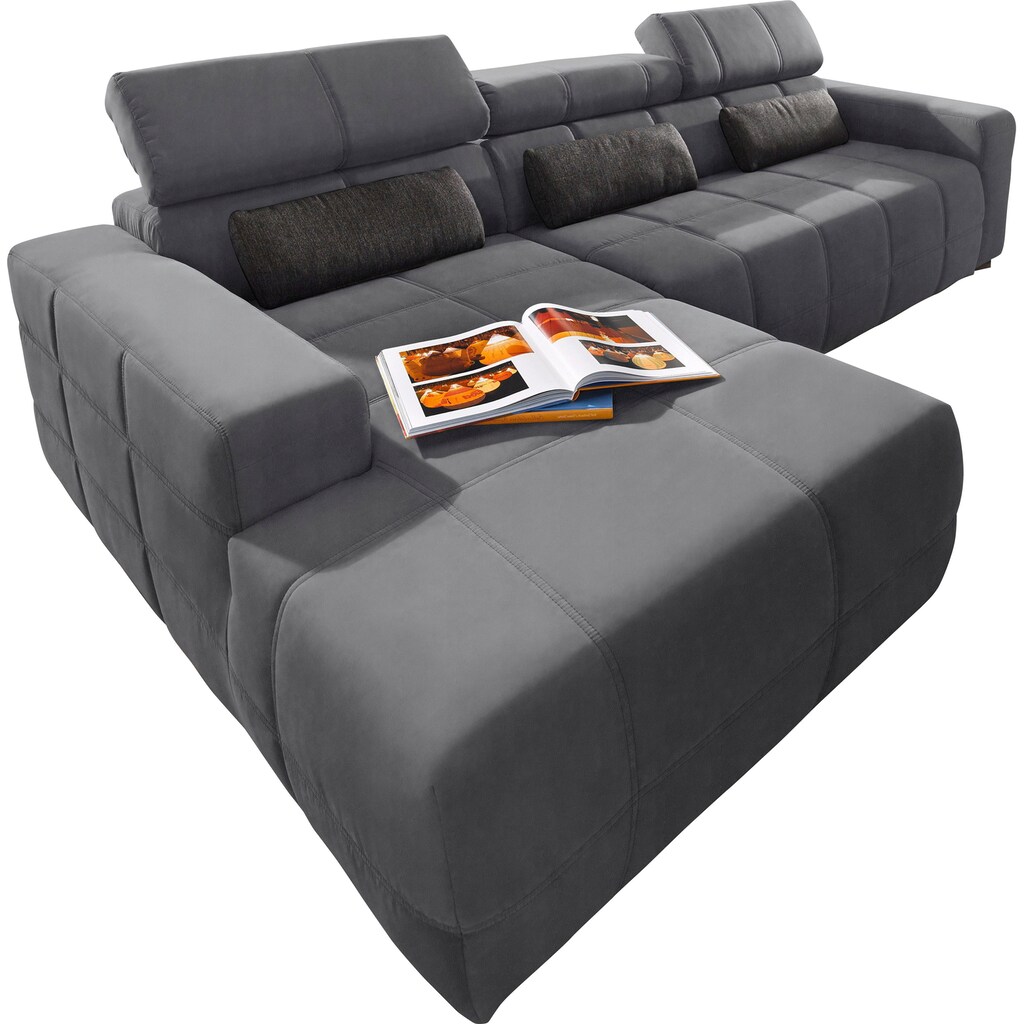 DOMO collection Ecksofa »Brandon große Ausführung B/T/H: 289/177/80 cm, auch in Leder und Cord«