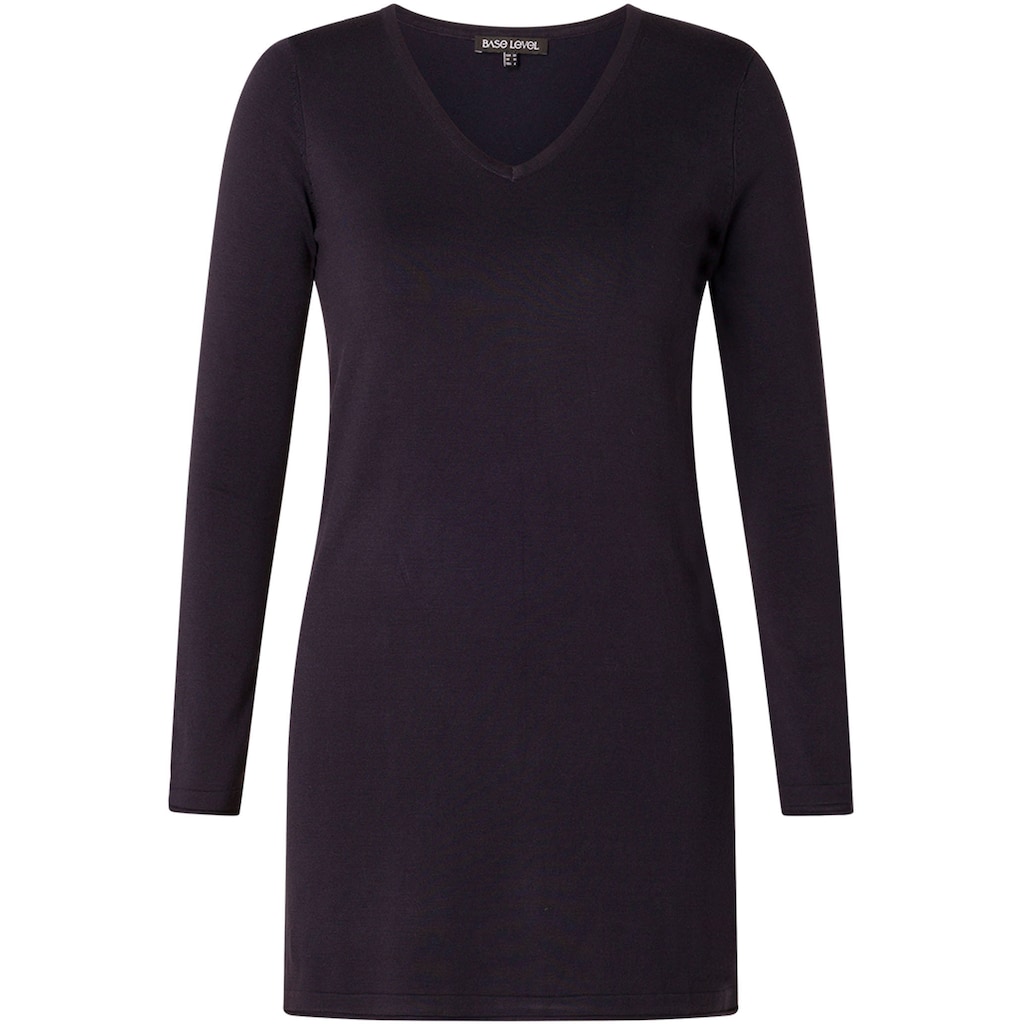 Base Level Curvy V-Ausschnitt-Pullover »BAS-ANINE-LONG«