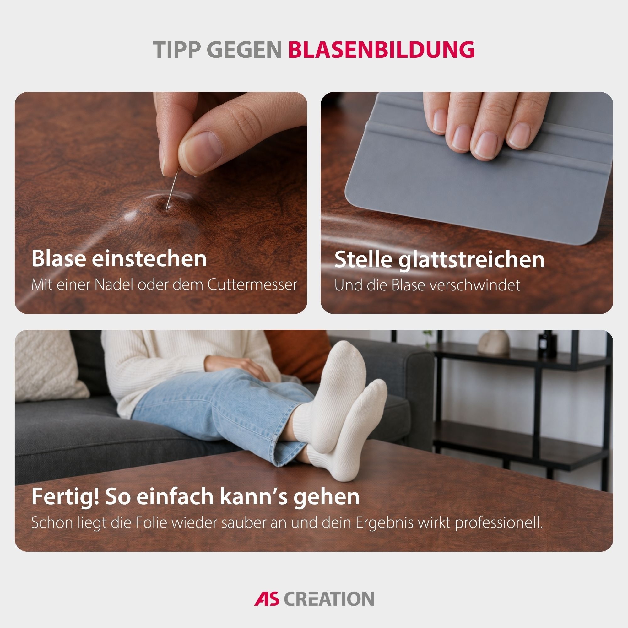 Architects Paper Cuttermesser »Architects Paper Möbelfolien-Set mit Cutter und Rakel« Set, 2 tlg. 2-teiliges Set zum Zuschneiden und glatten Verkleben