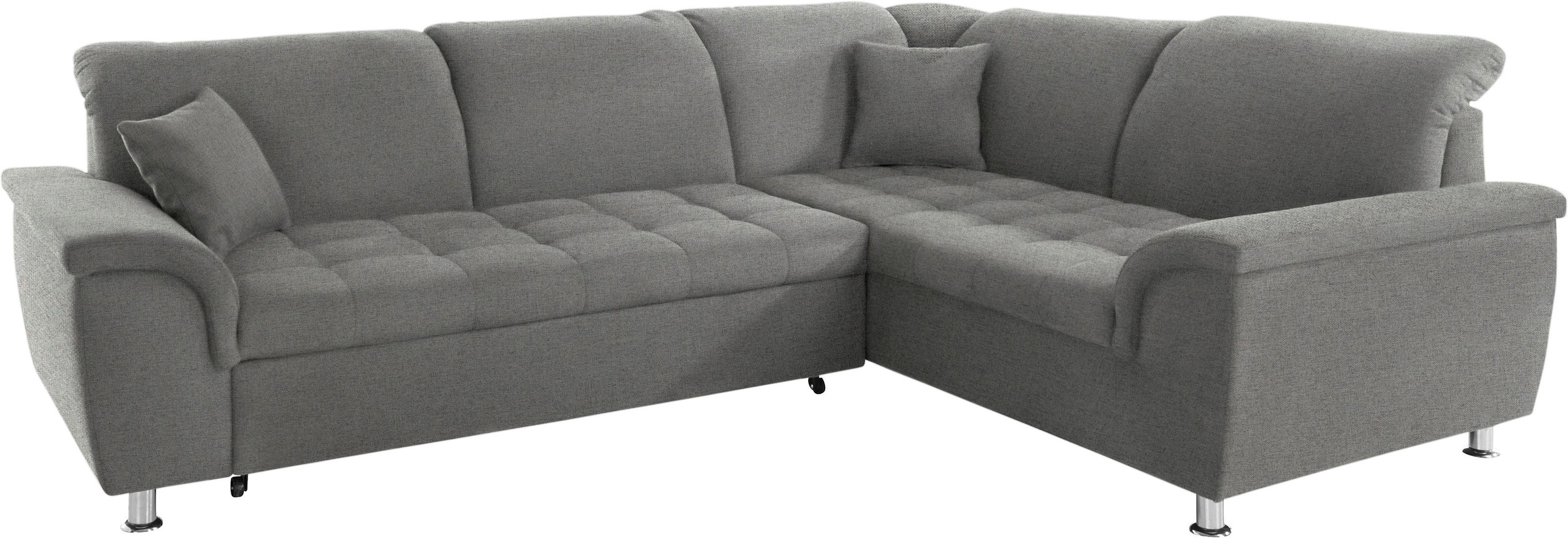 DOMO collection Ecksofa »FRANZI zeitlos und elegant, moderne Sitzheftung, L-Form« wahlweise mit Kopfteilverstellung (dann Breite: 275 cm)