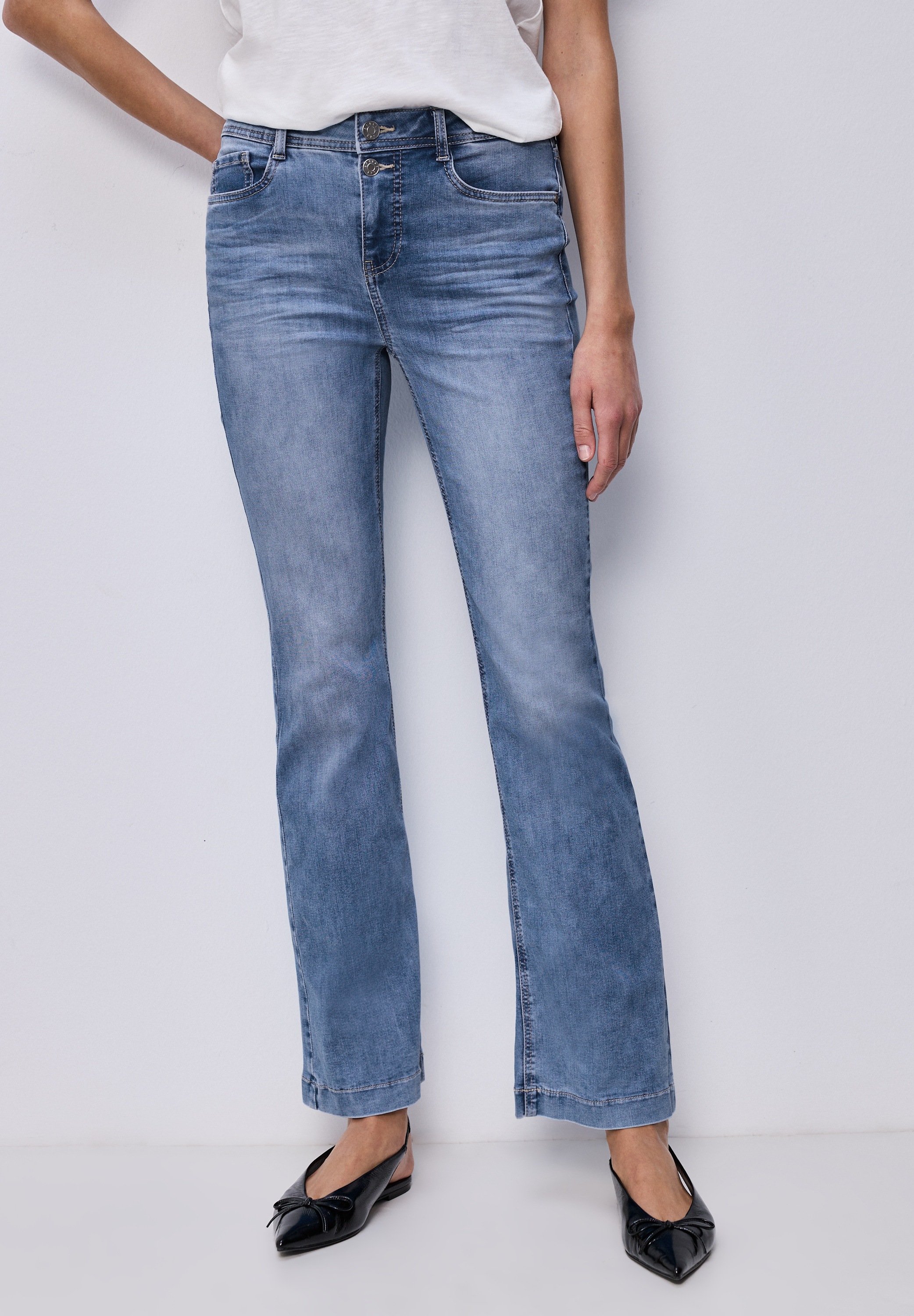 STREET ONE Slim-fit-Jeans High Waist günstig online kaufen