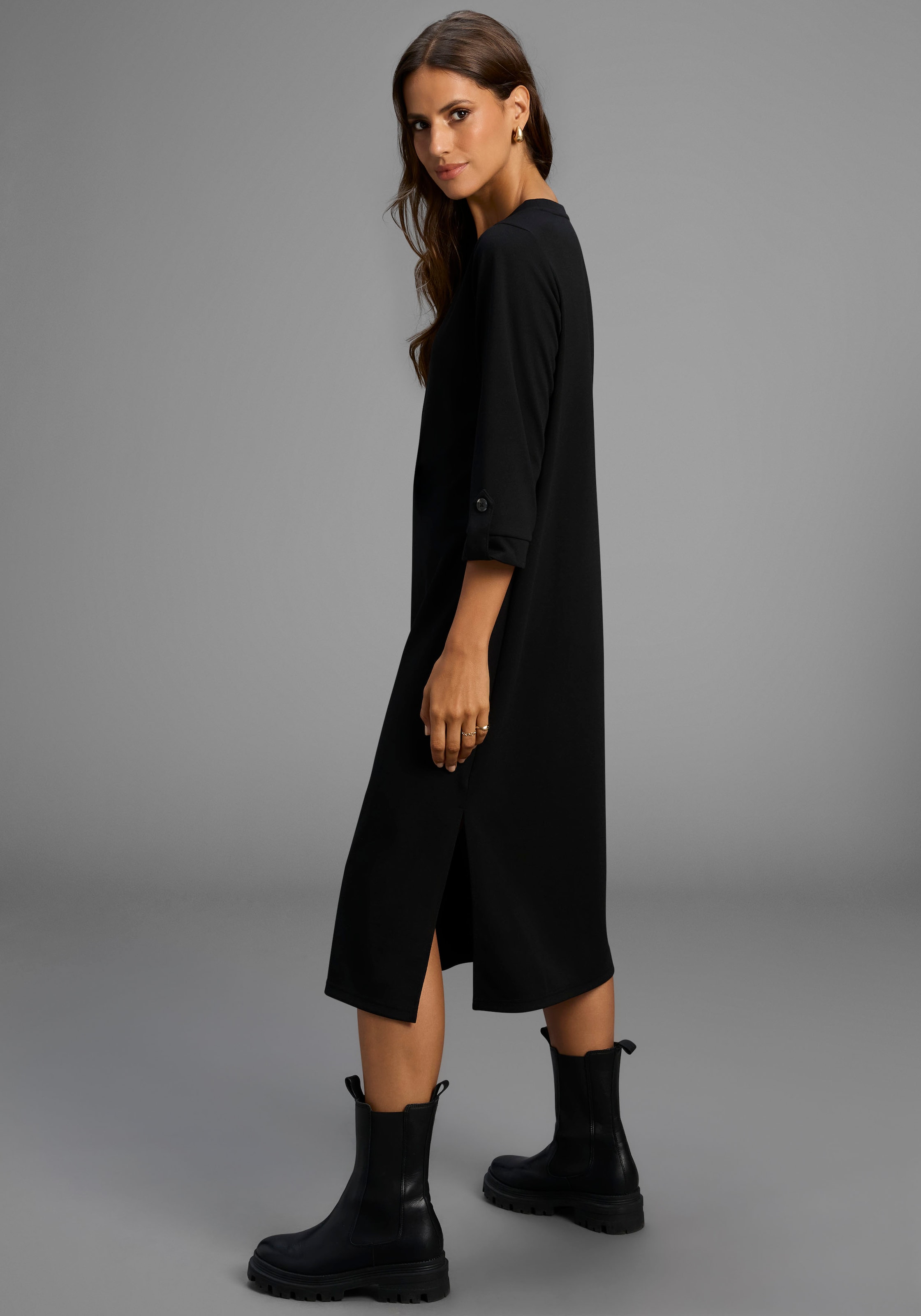 Laura Scott Midikleid, aus Milano-Ribstoff, das perfekte Basic - NEUE KOLLE günstig online kaufen