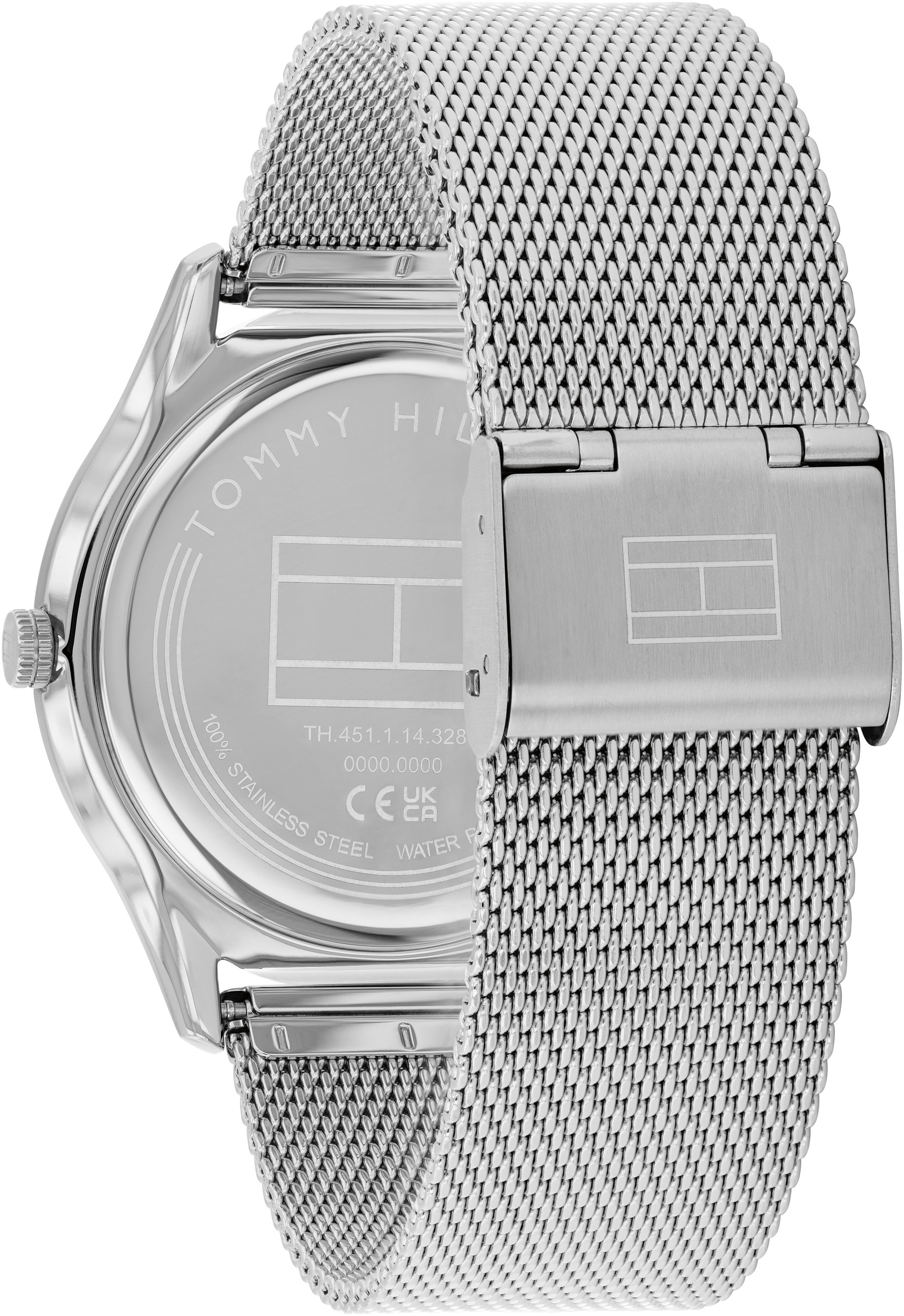 Tommy Hilfiger Quarzuhr »ADRIAN GIFT SET«, (Set, 2 tlg., mit dazu passendem Lederarmband), Armbanduhr, Herrenuhr, Edelstahlarmband, Ideal auch als Geschenk