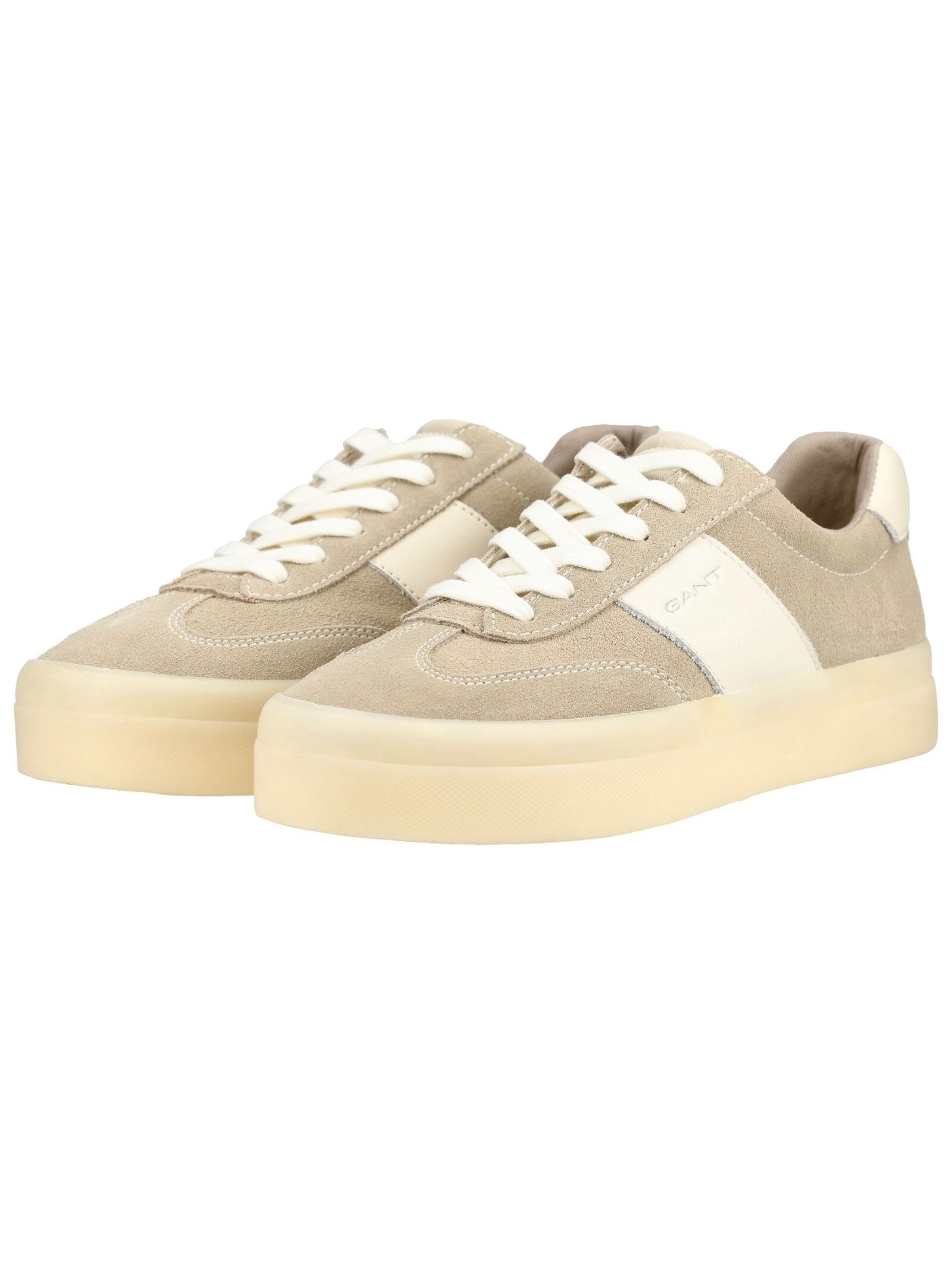 Plateausneaker GANT "Gant Sneaker Veloursleder", Herren, Gr. 37, taupe, beige, Veloursleder, Schuhe Plateausneaker 3