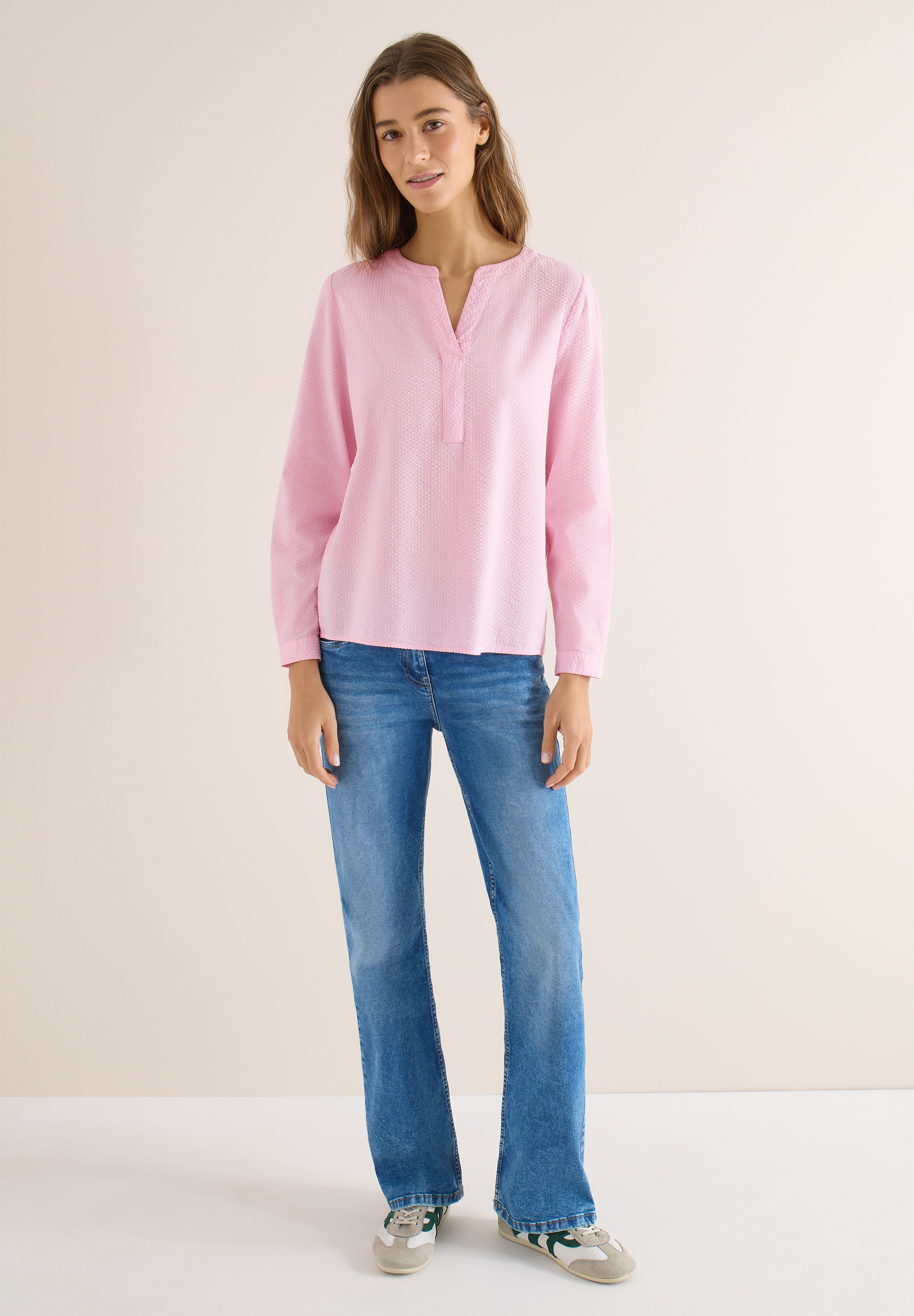 Thumbnail - Cecil Langarmbluse im soften Baumwoll-Mix