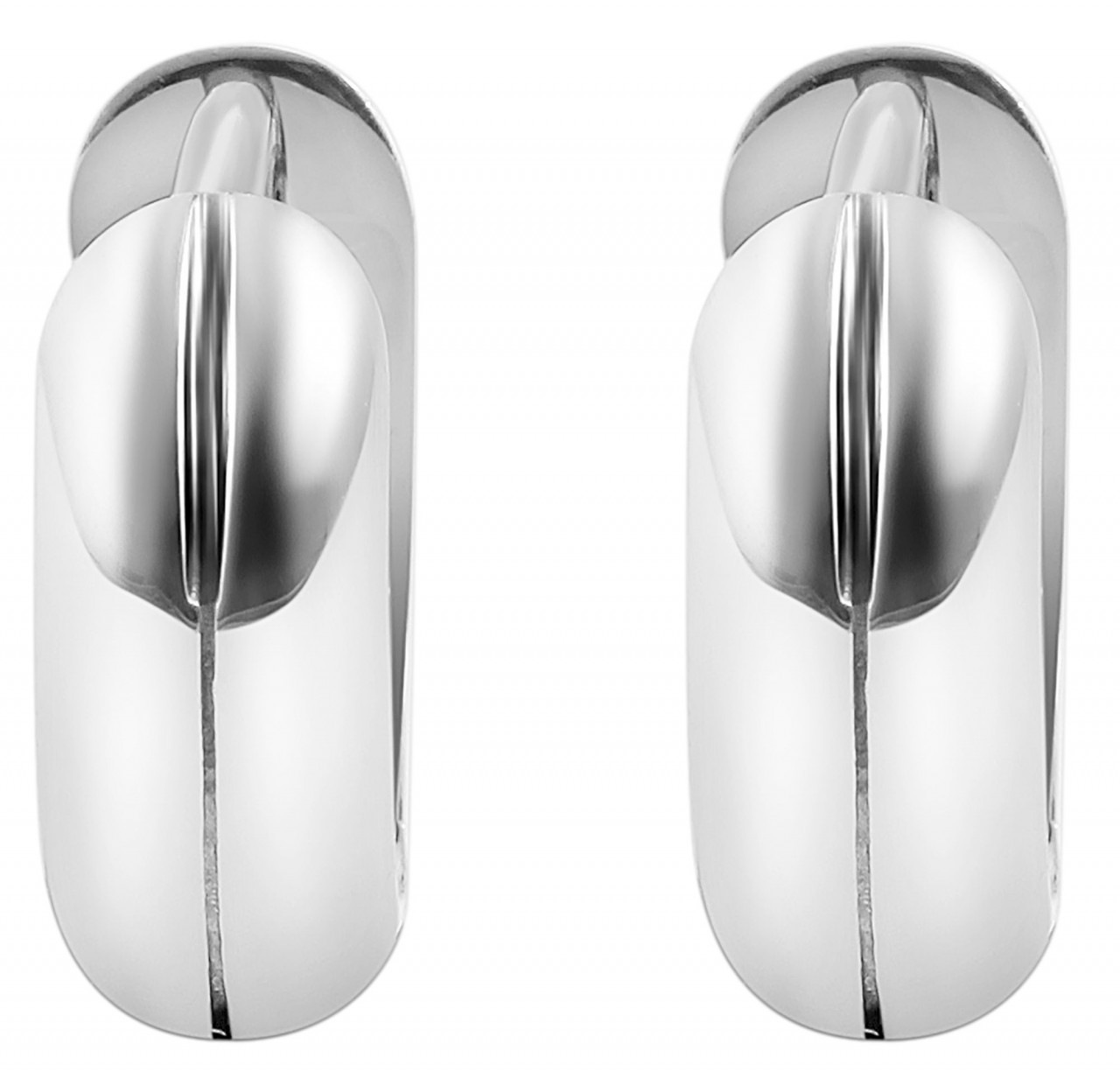 Paar Creolen ADELIA´S "Damen Creolen aus poliertem 925 Sterling Silber Ø 9 mm", silber, Ohrringe, Damen, Damen, Silber 925 (Sterlingsilber) 2