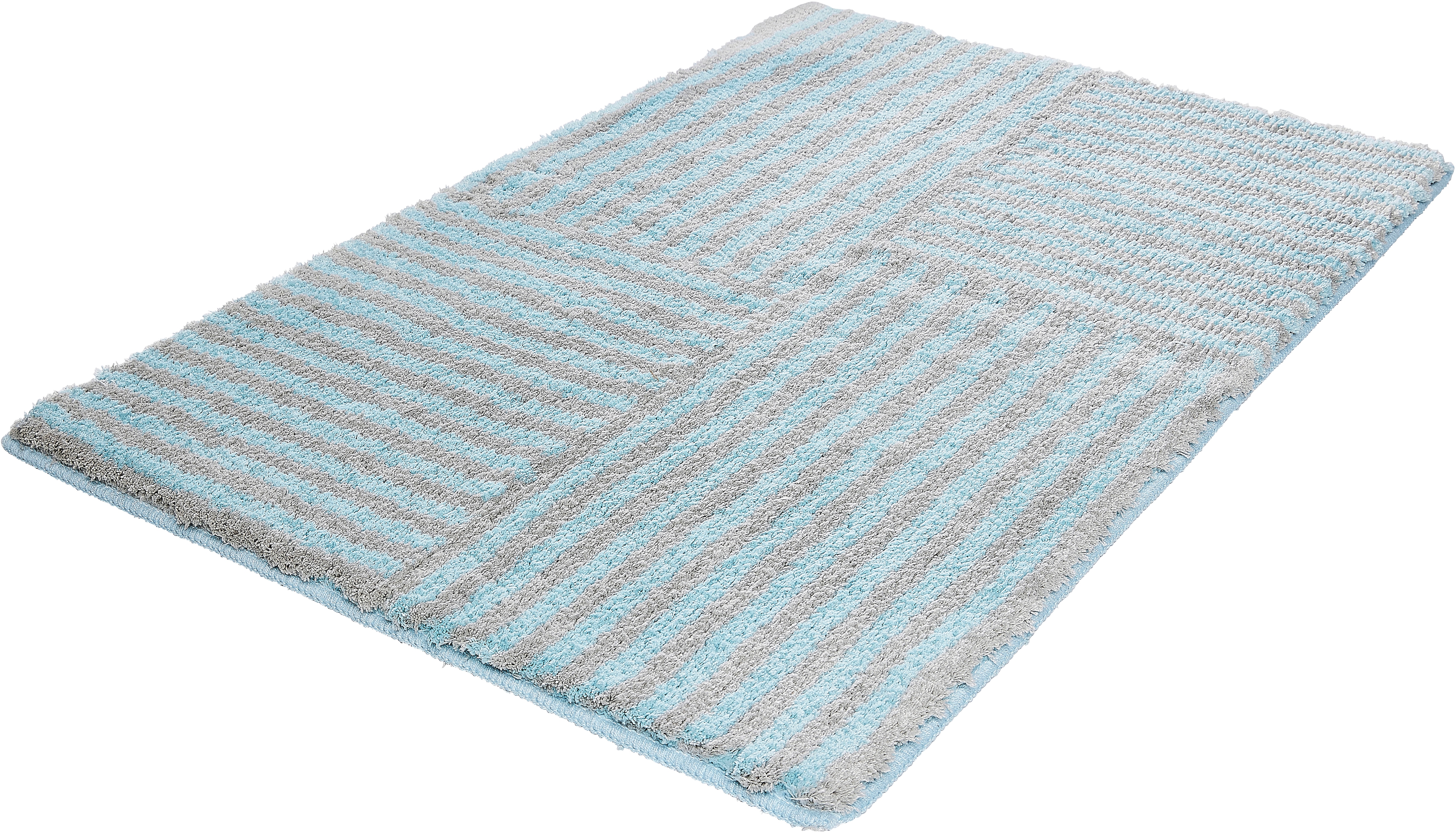 Kleine Wolke Badematte "Chelsea, Badvorleger, Badezimmer Teppich" Höhe 20 mm rutschhemmend beschichtet fußbodenheizungsgeeignet Badteppich, modernes Design, gestreift