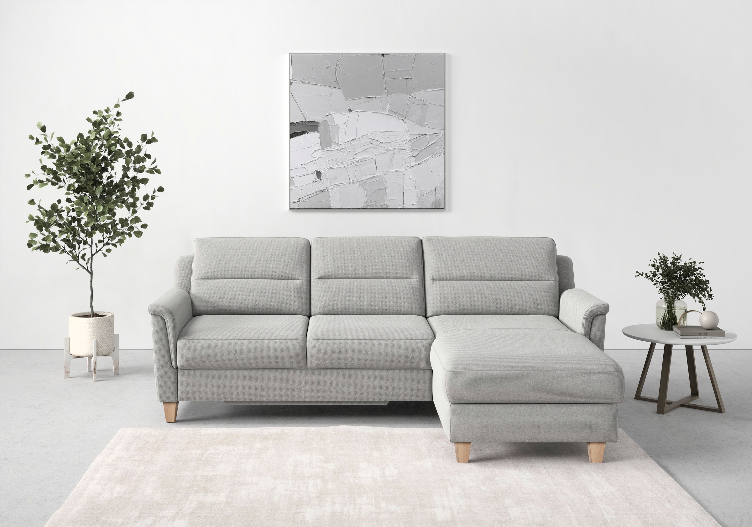 Thumbnail - sit&more Ecksofa "Farö L-Form", inklusive Federkern, wahlweise mit Bettfunktion und Bettkasten
