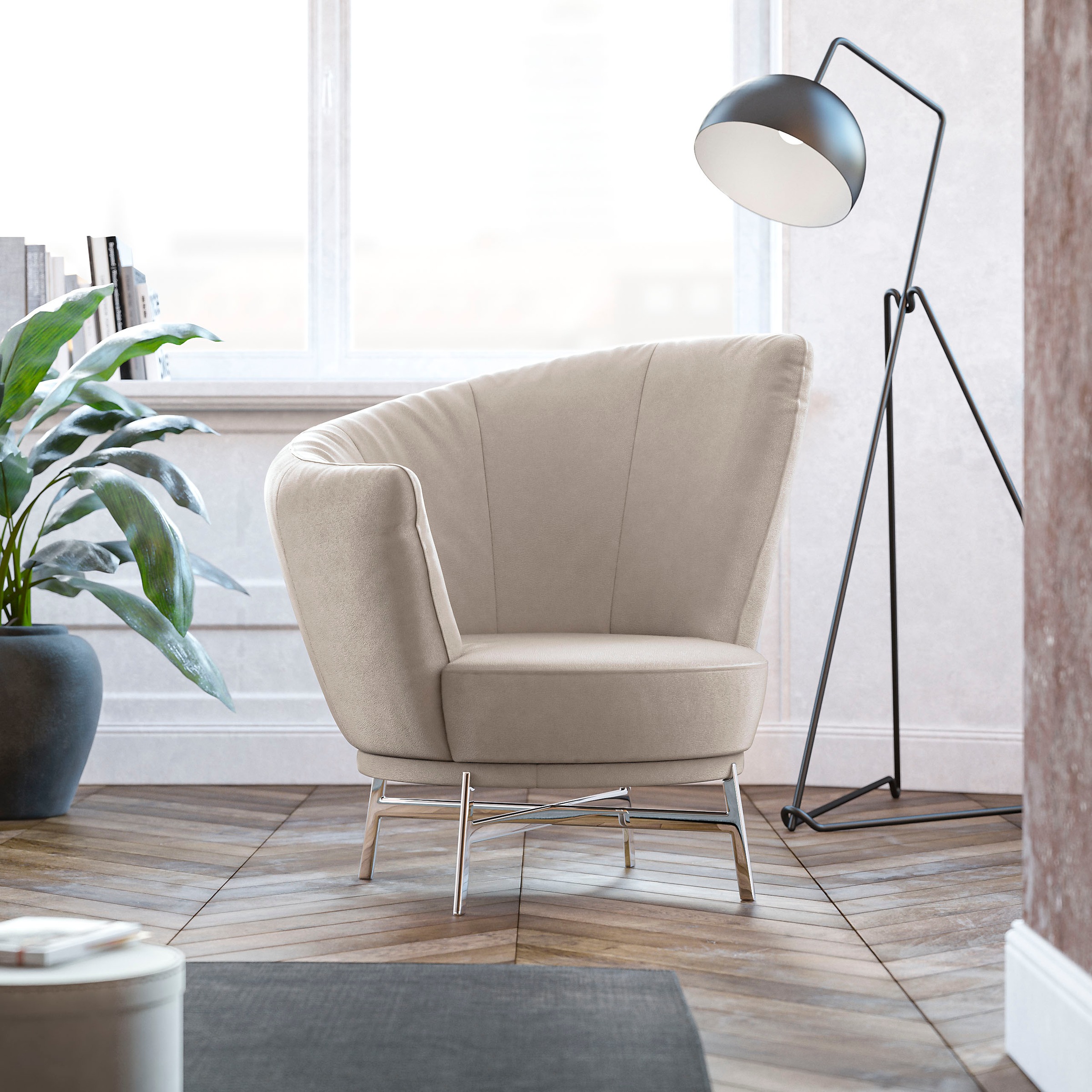 Musterring Drehsessel "Kleo", mit Drehfunktion um 360, inkl. Nierenkissen, günstig online kaufen