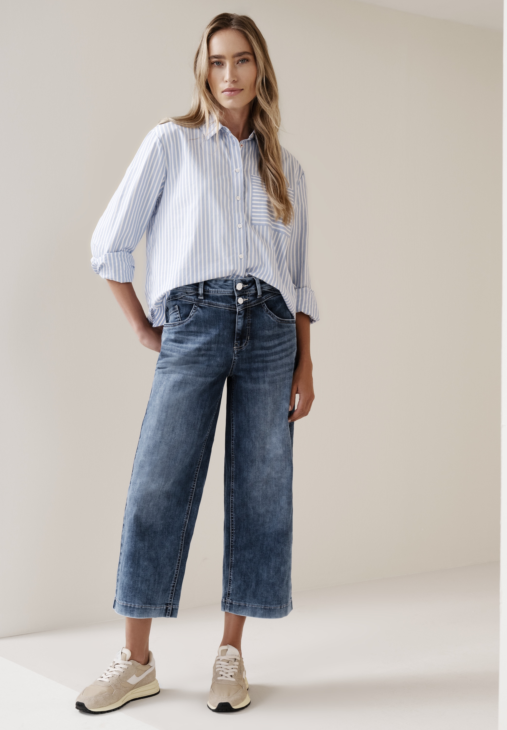 STREET ONE Loose-fit-Jeans High Waist günstig online kaufen
