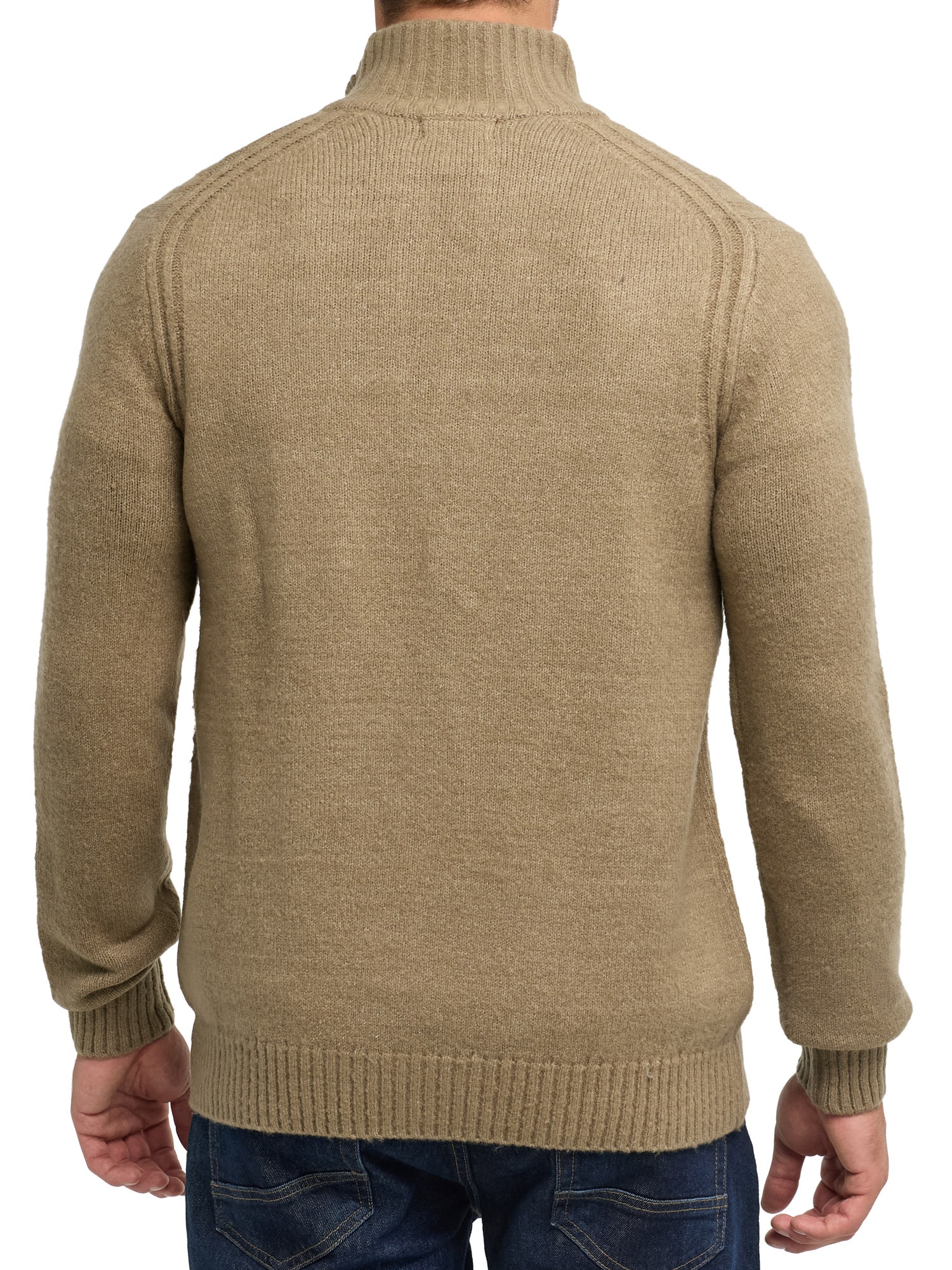 Indicode Strickpullover »INVestdale ½ placket« Materialmix, regular fit