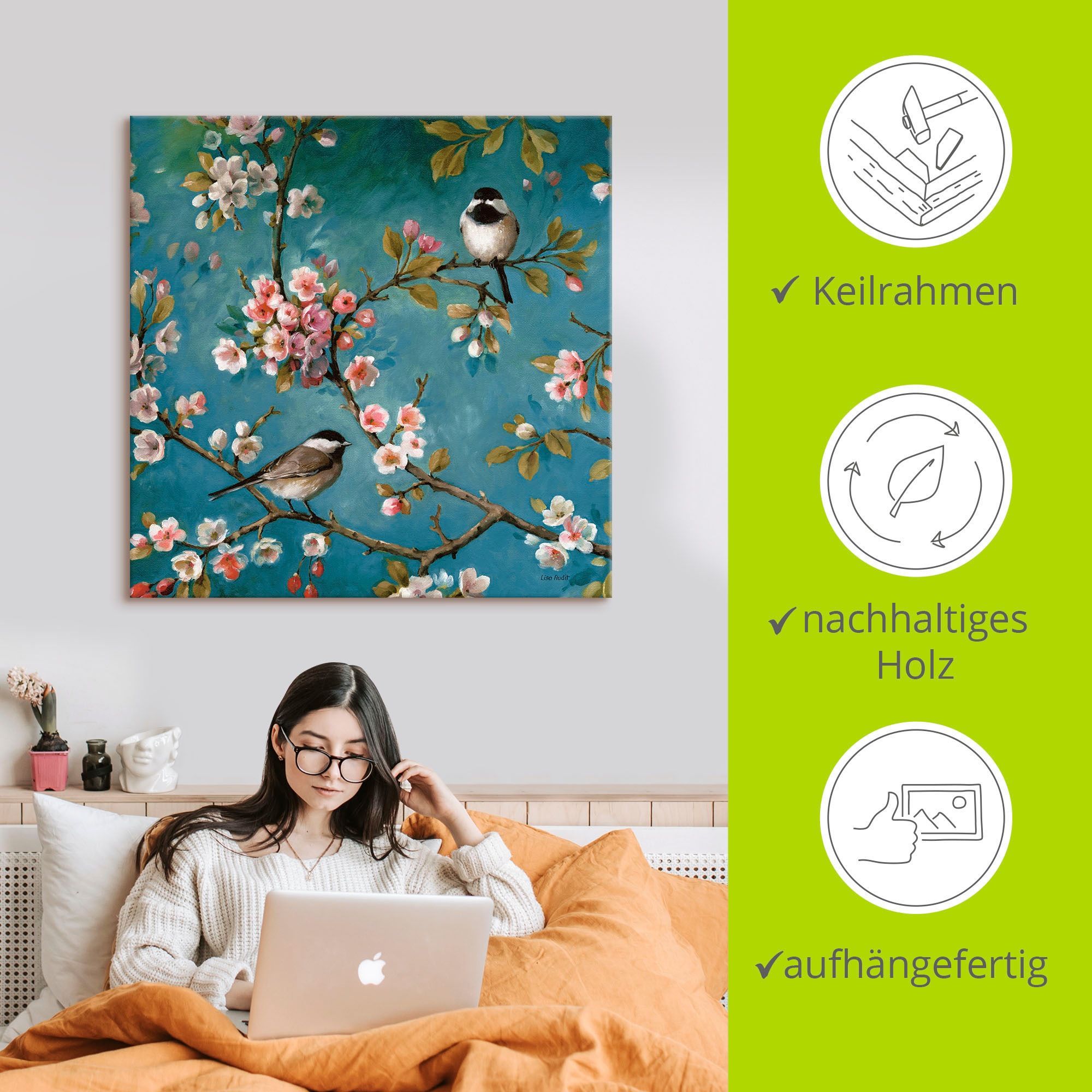 Artland Wandbild »Blüte II«, Blumen, (1 St.), als Leinwandbild, Poster in verschied. Größen