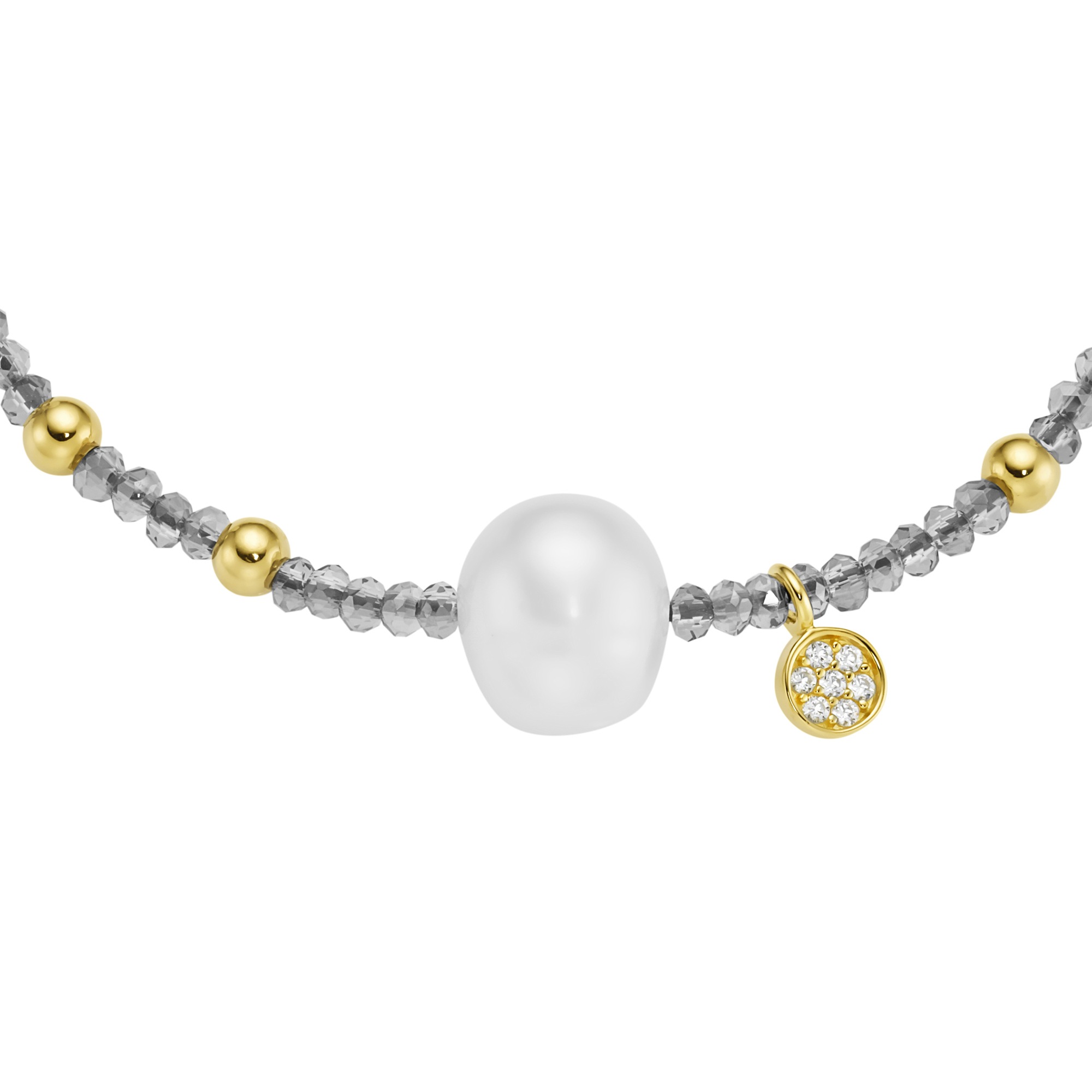 GIORGIO MARTELLO MILANO Armband »mit Süßwasser-Perlen und Ziersteinen, Silber 925«
