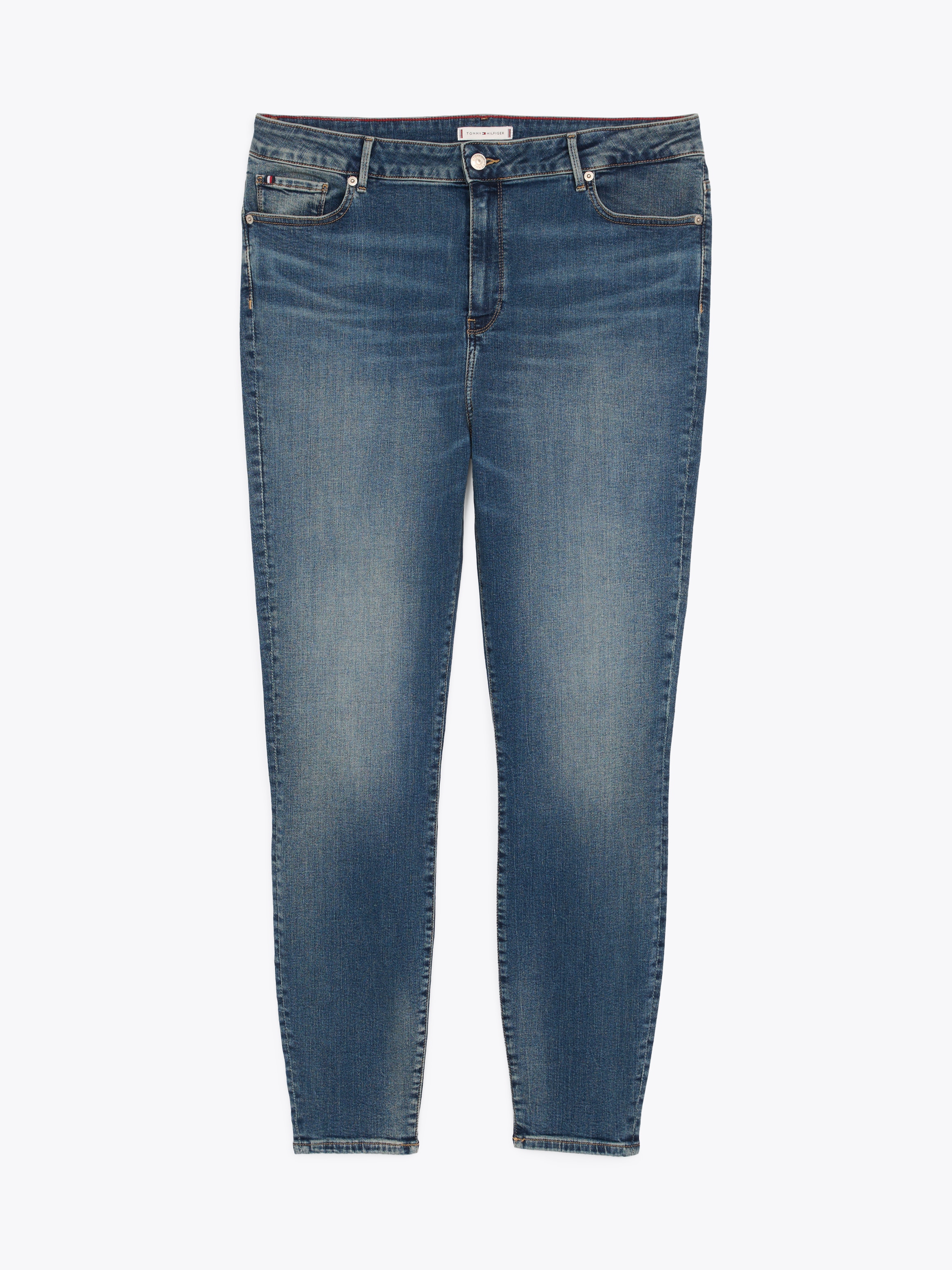 Tommy Hilfiger Curve Skinny-fit-Jeans »CRV HARLEM U SKINNY HW«, Große Größen in Stoned Washed Optik