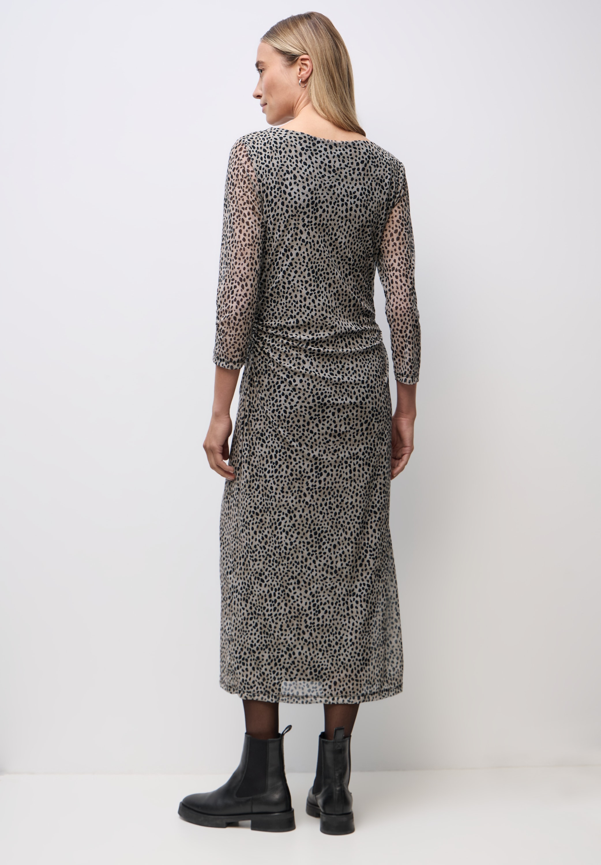 STREET ONE Midikleid Ohne Taschen mit Leo-Muster