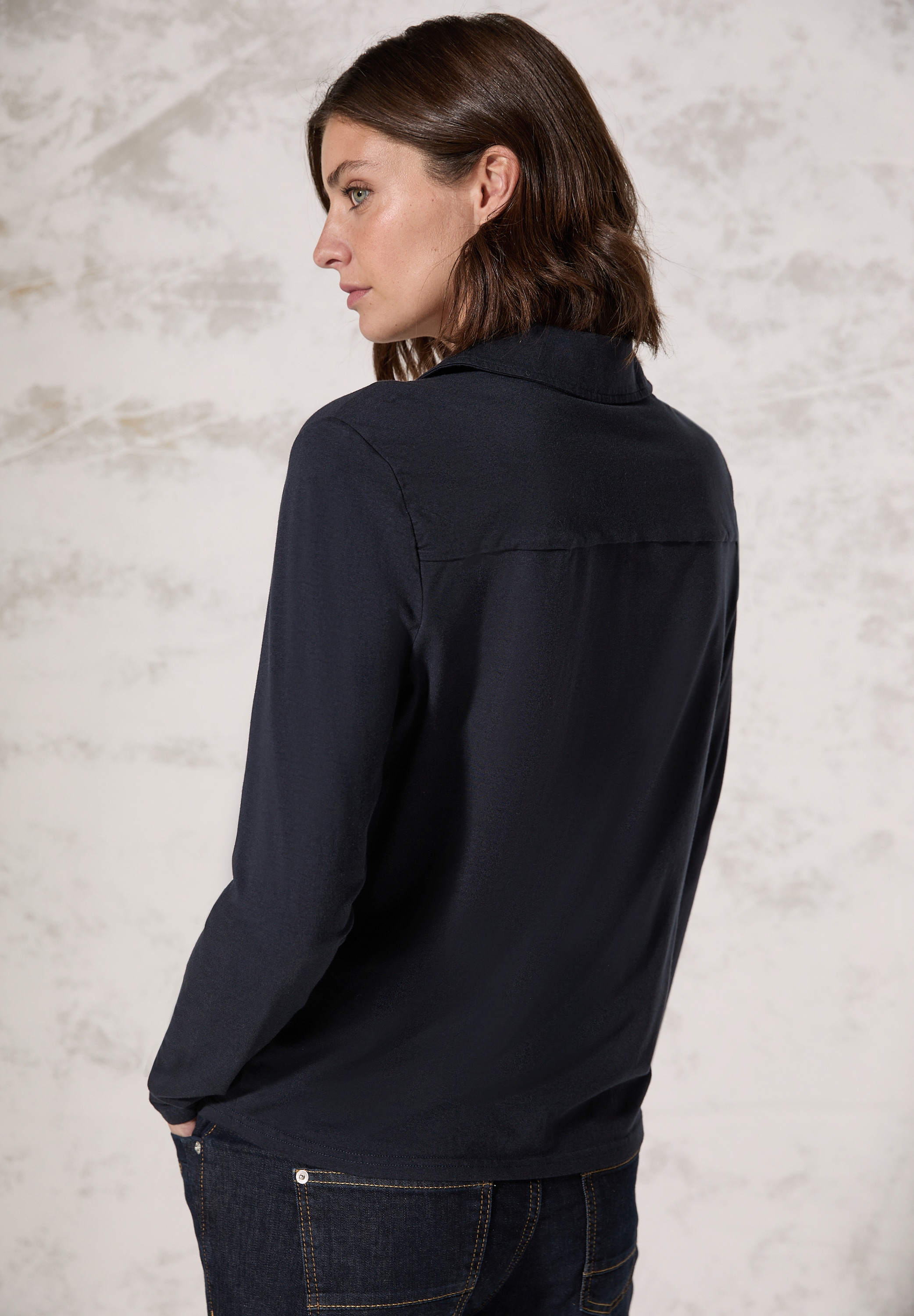 Cecil Langarmshirt, aus Baumwolle mit Stretchante