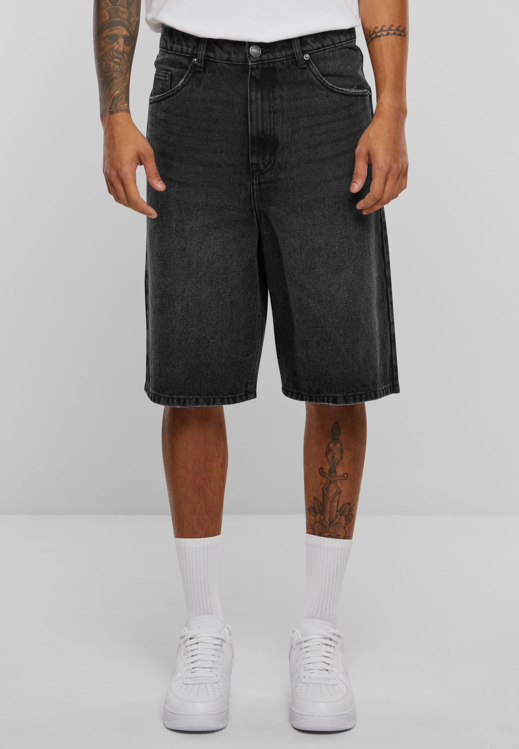 URBAN CLASSICS Shorts »Urban Classics Herren 90's Heavy Denim Shorts«, (1 tlg.)