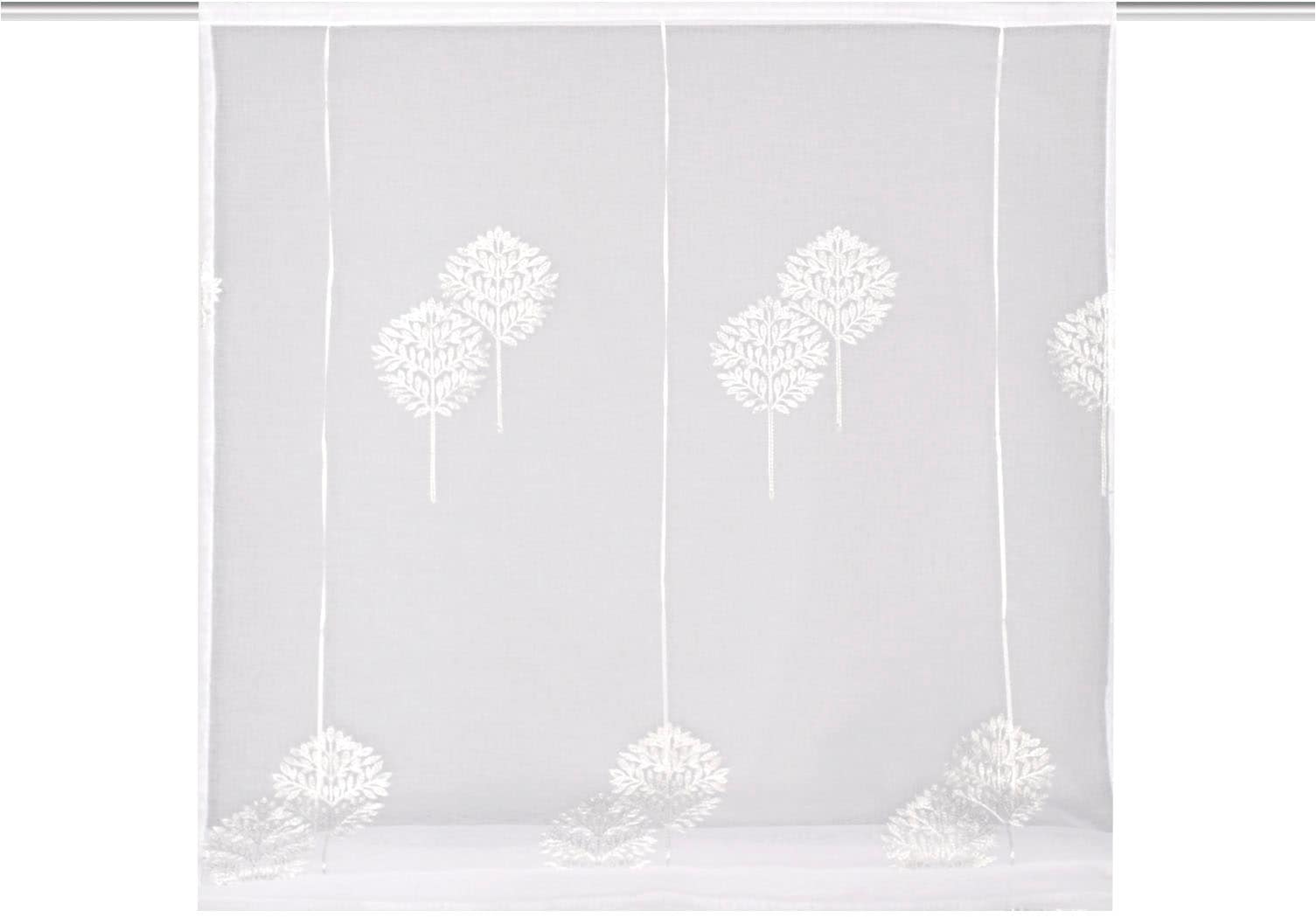 HOME WOHNIDEEN Raffrollo »EDISION« mit Hakenaufhängung ohne Bohren und Schrauben bestickt