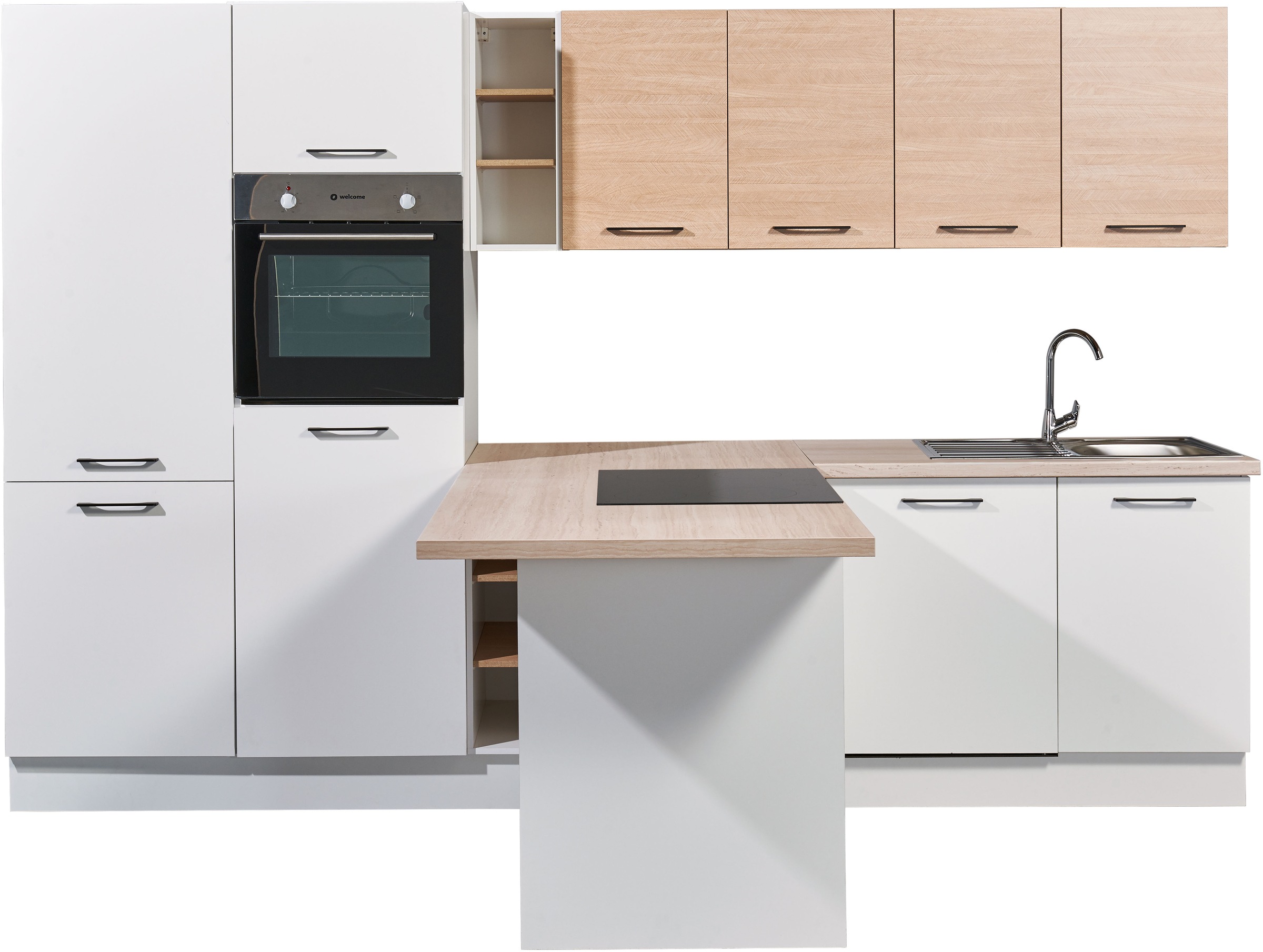 BASIC by Balculina Küchenzeile "Girona B/H/T 325x211x200 cm" Breite 325cm, günstig online kaufen