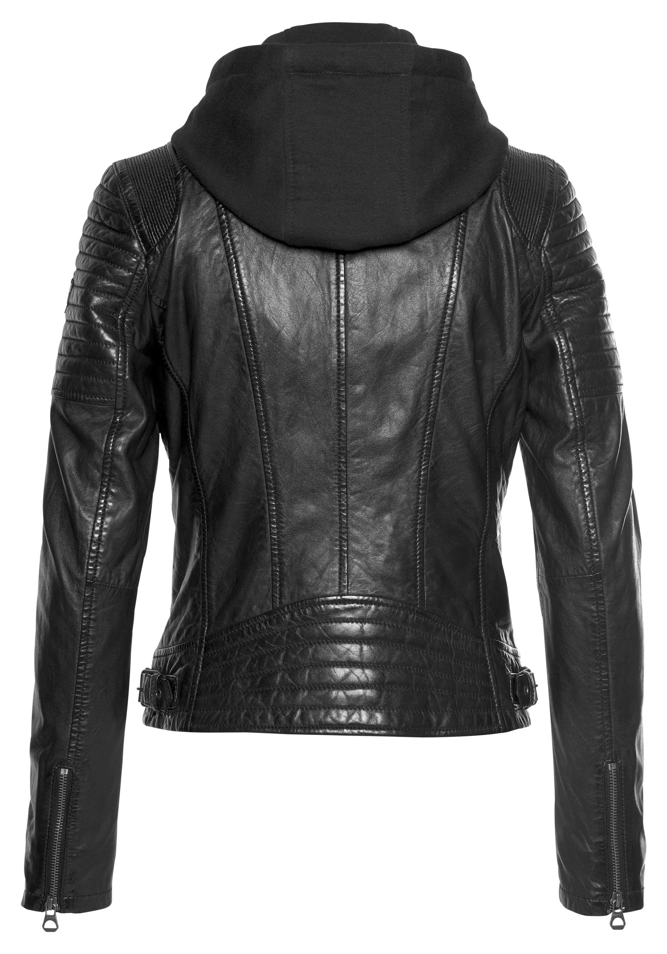 Mauritius Bikerjacke »SAMINA«, mit Kapuze, 2-in-1-Jacke - mit abnehmbarem Kapuzen-Sweat-Einsatz