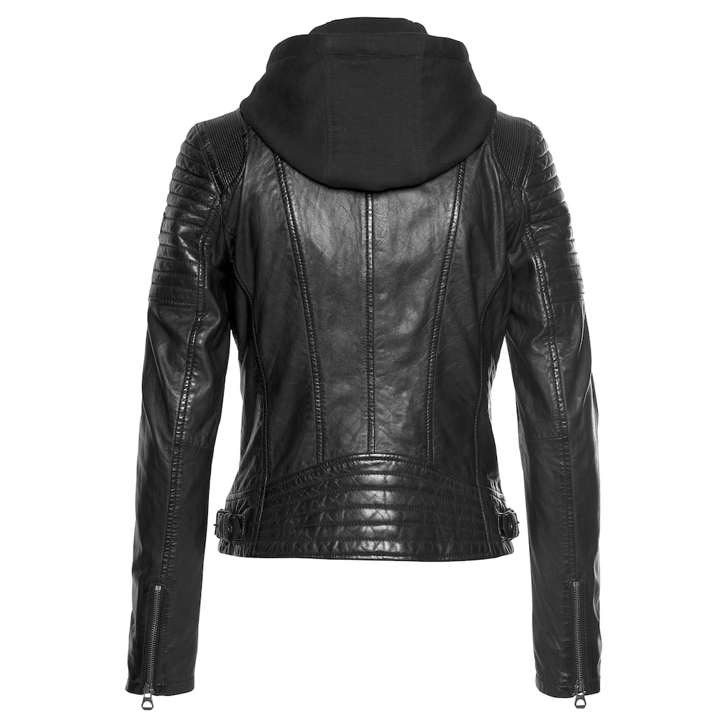 Gipsy Bikerjacke »SAMINA«, mit Kapuze, 2-in-1-Jacke - mit abnehmbarem Kapuzen-Sweat-Einsatz