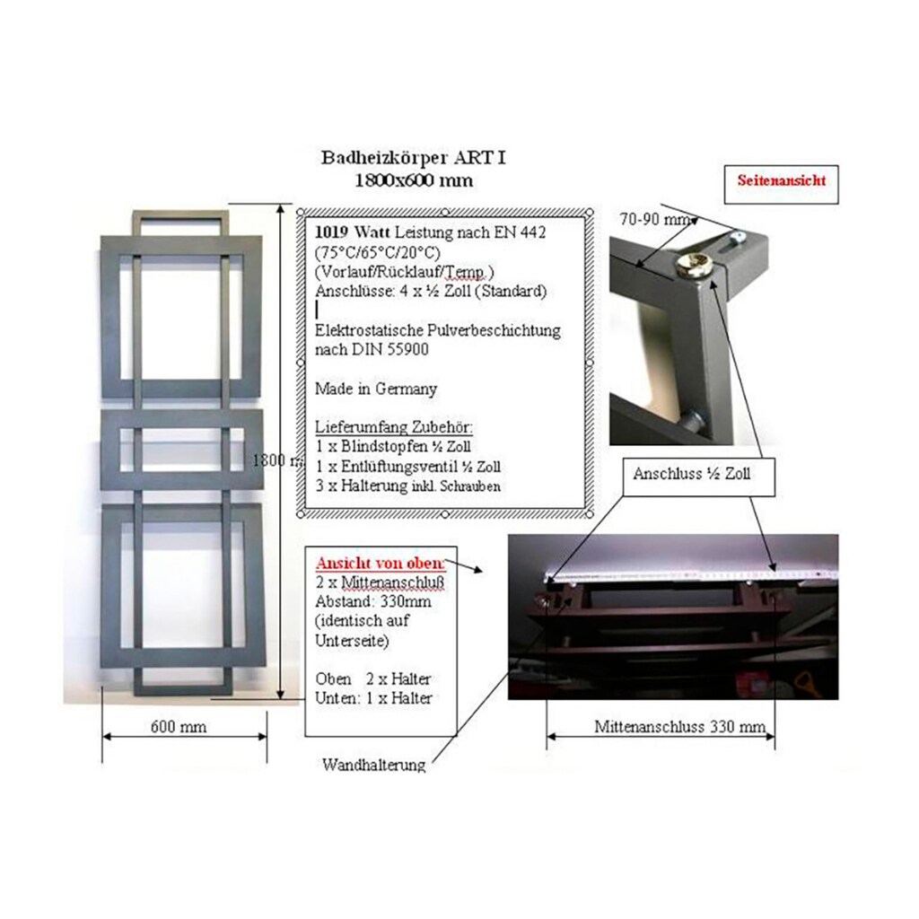 SZ METALL Designheizkörper »Art 1«