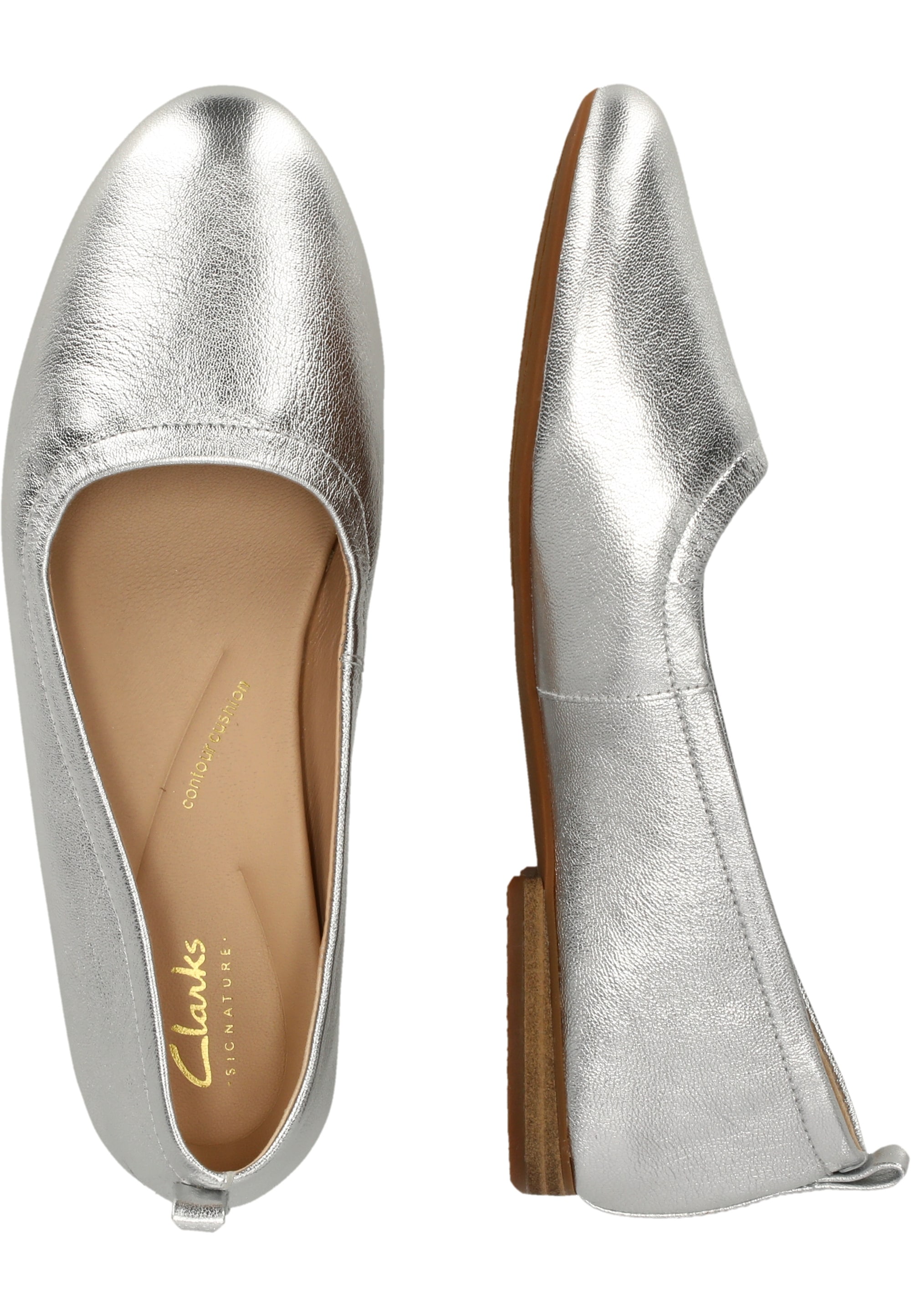 Clarks Ballerina »Fawna Soft«, im coolen Metallic-Look