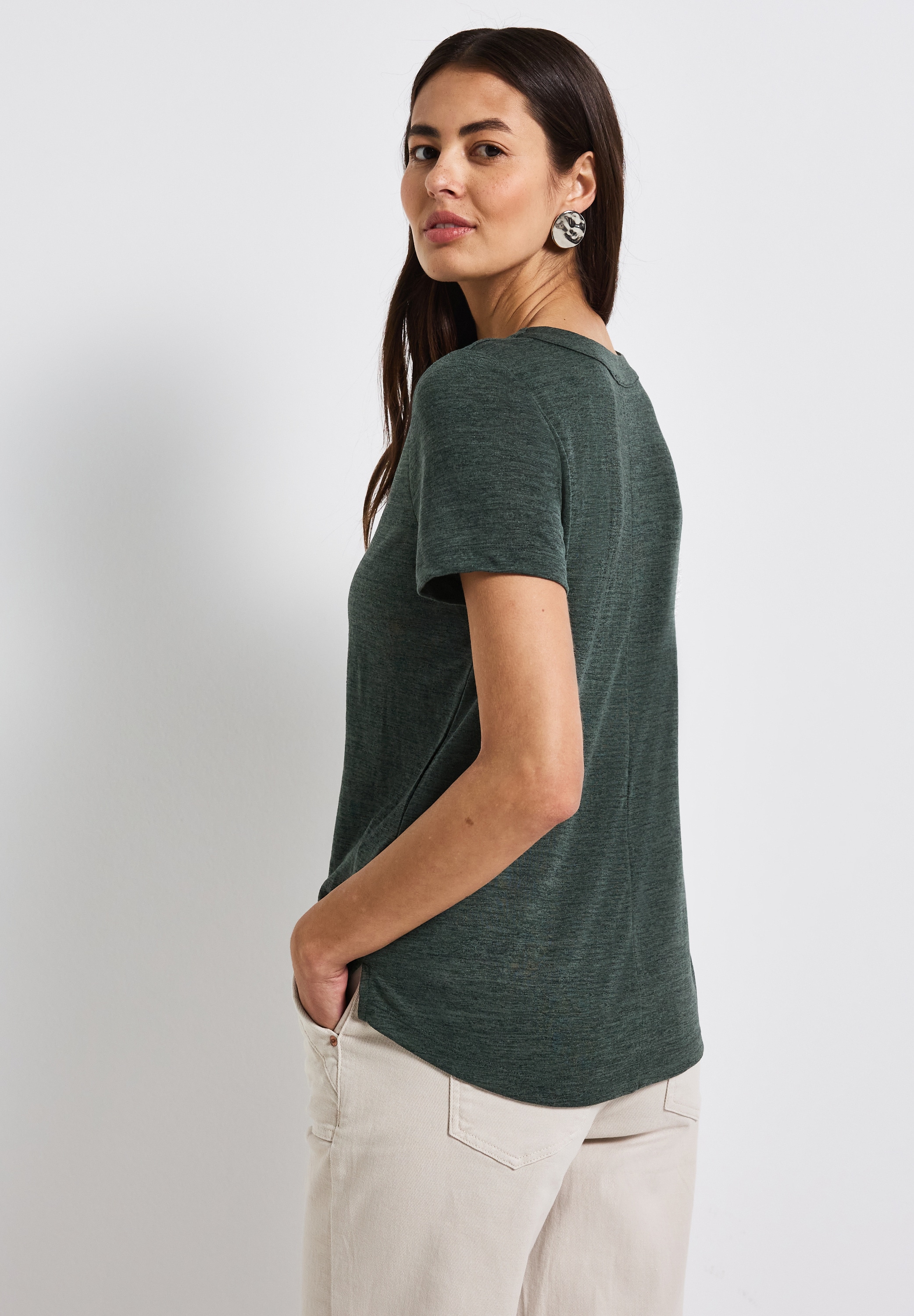 STREET ONE T-Shirt, mit V-Ausschnitt
