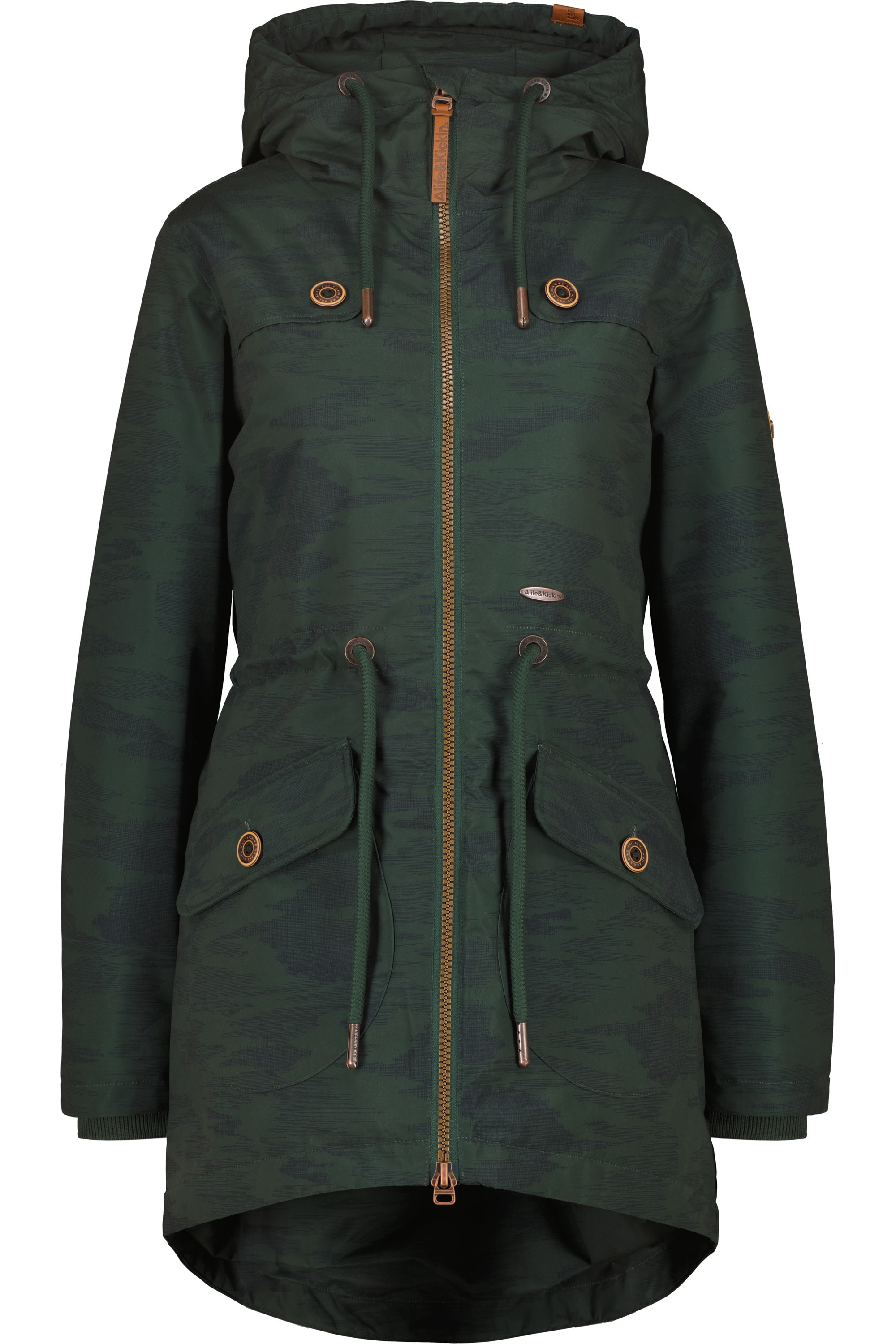 ALIFE & KICKIN Damen Winterjacke "Damen CharlotteAK B Winterjacke, gefütterte Jacke", grün, Gr. XL, 100% Polyester, Jacken