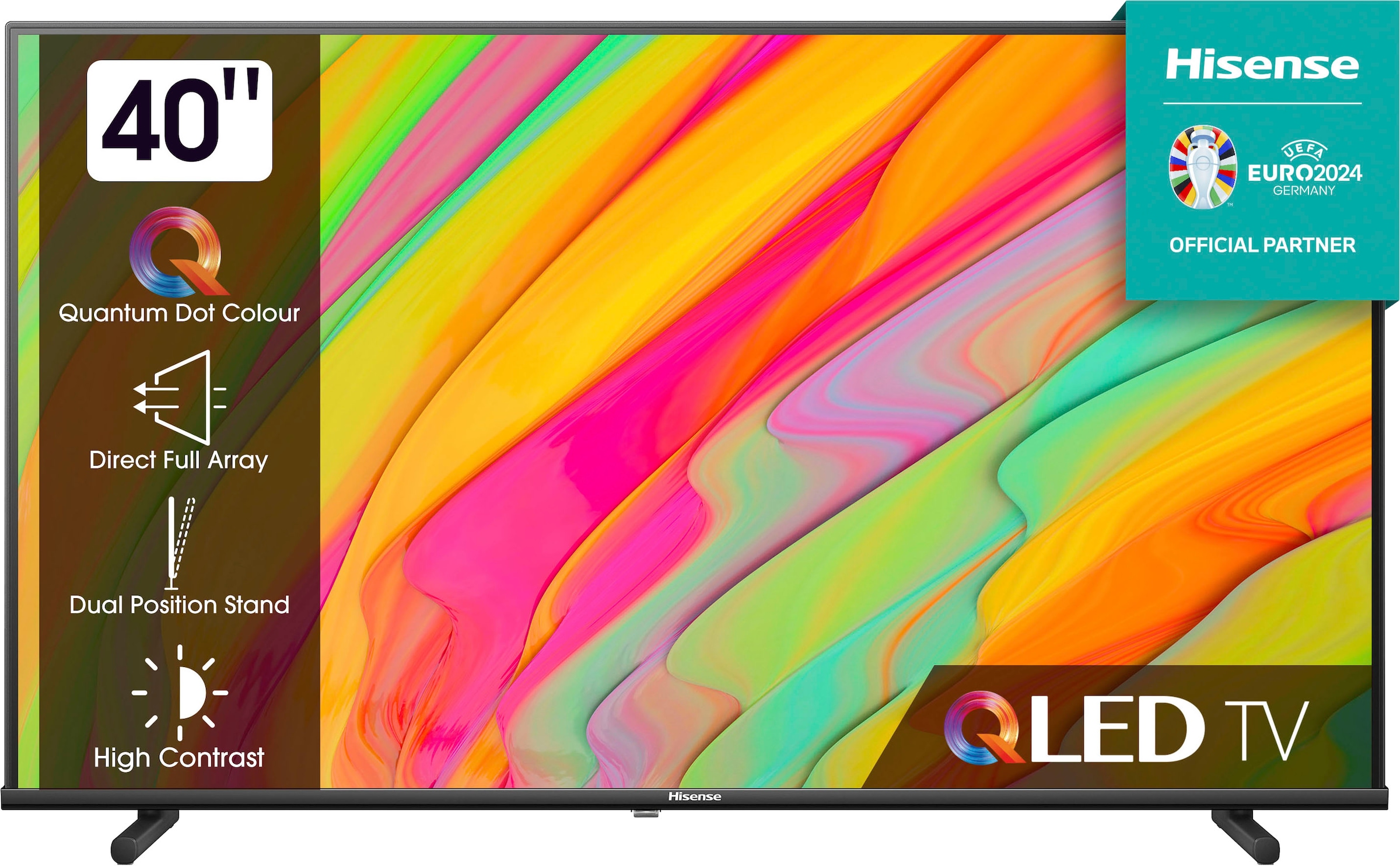 Hisense QLED-Fernseher, 101 cm/40 Zoll, Full HD, Duale Positionierung,Hisense QLED,VIDAA U6,DTS Virtual X