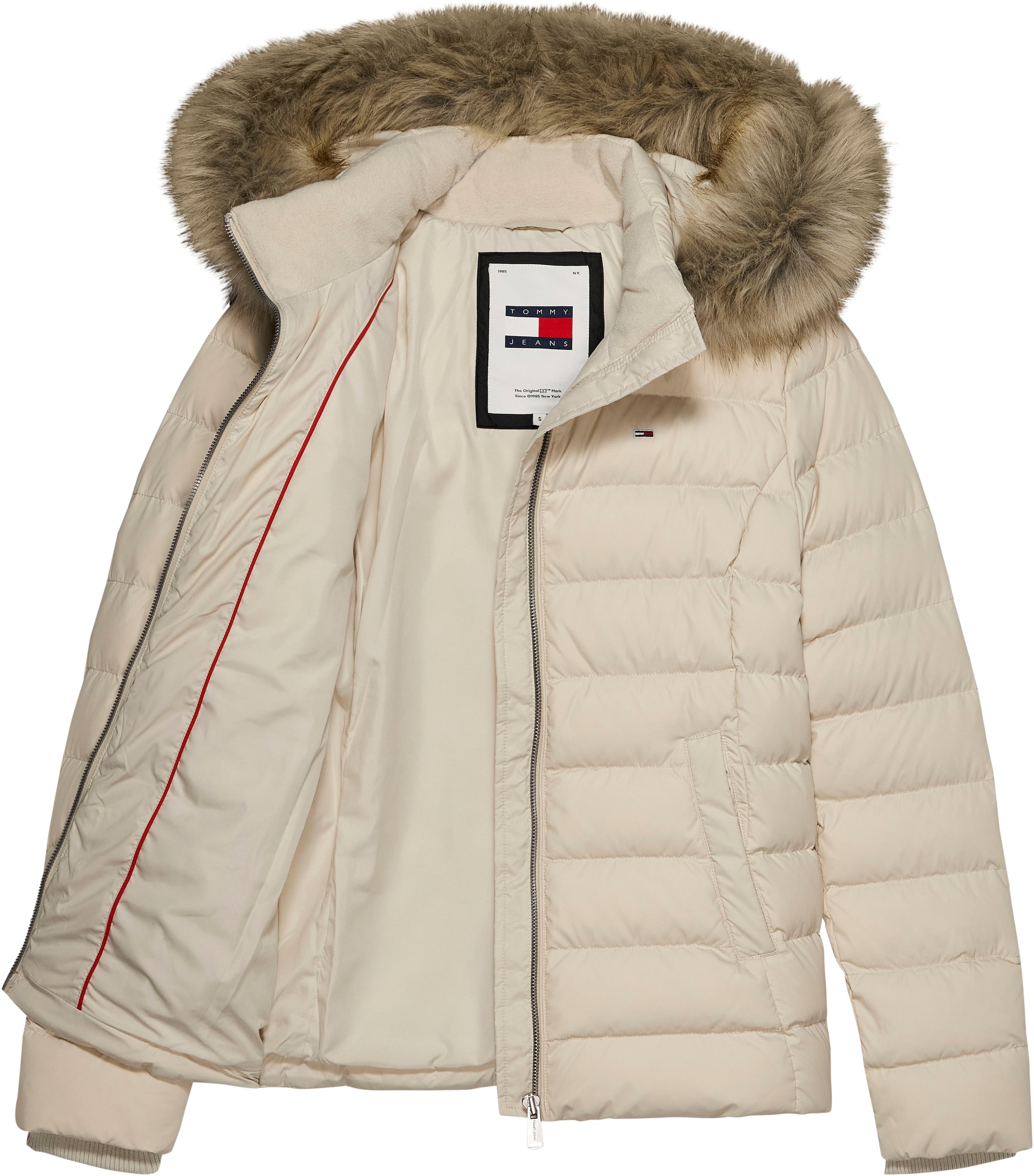 Tommy Jeans Steppjacke »TJW BASIC HOODED DOWN JACKET EXT«, mit Kapuze, mit Logostickerei