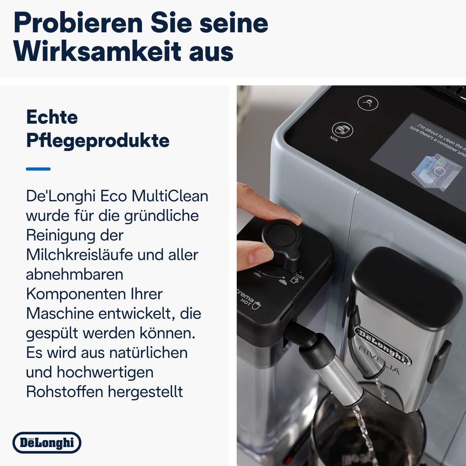 De'Longhi Milchkreislauf-Reiniger »DLSC550 Eco MultiClean« verlängert die Lebensdauer der Maschine