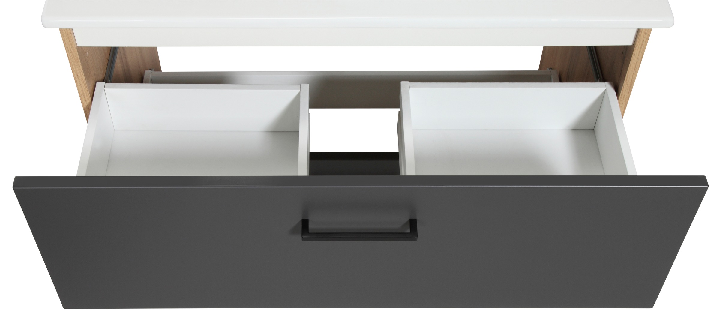 welltime Waschtisch »Trento Badezimmerschrank mit Becken Bestseller«, Badmöbel in Breite 80 cm, Waschplatz mit 2 Schubladen, Badschrank