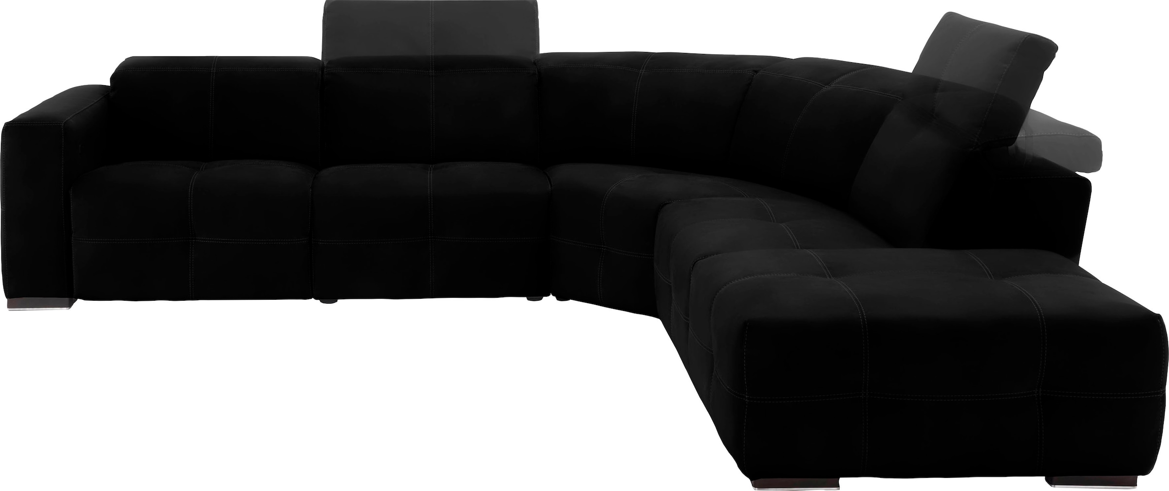 Egoitaliano Ecksofa "Sauvanne, Designsofa der Extraklasse, elegant und bequem, L-Form" wahlweise mit elektrischer Relaxfunktion, Kopfteilverstellung
