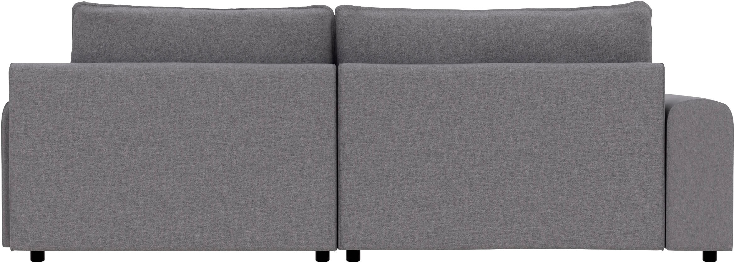 TRENDMANUFAKTUR Ecksofa »Fordon, Schlafsofa mit Bettkasten, Couch in L-Form, Breite 250 cm«, in Struktur LUMOS, 3D-Effekt, anthrazit, Recamiere rechts