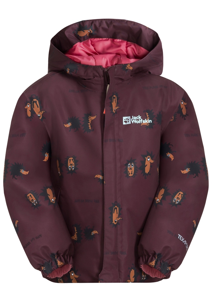 Jack Wolfskin Funktionsjacke "GLEELY 2L INS PRINT JKT K", mit Kapuze