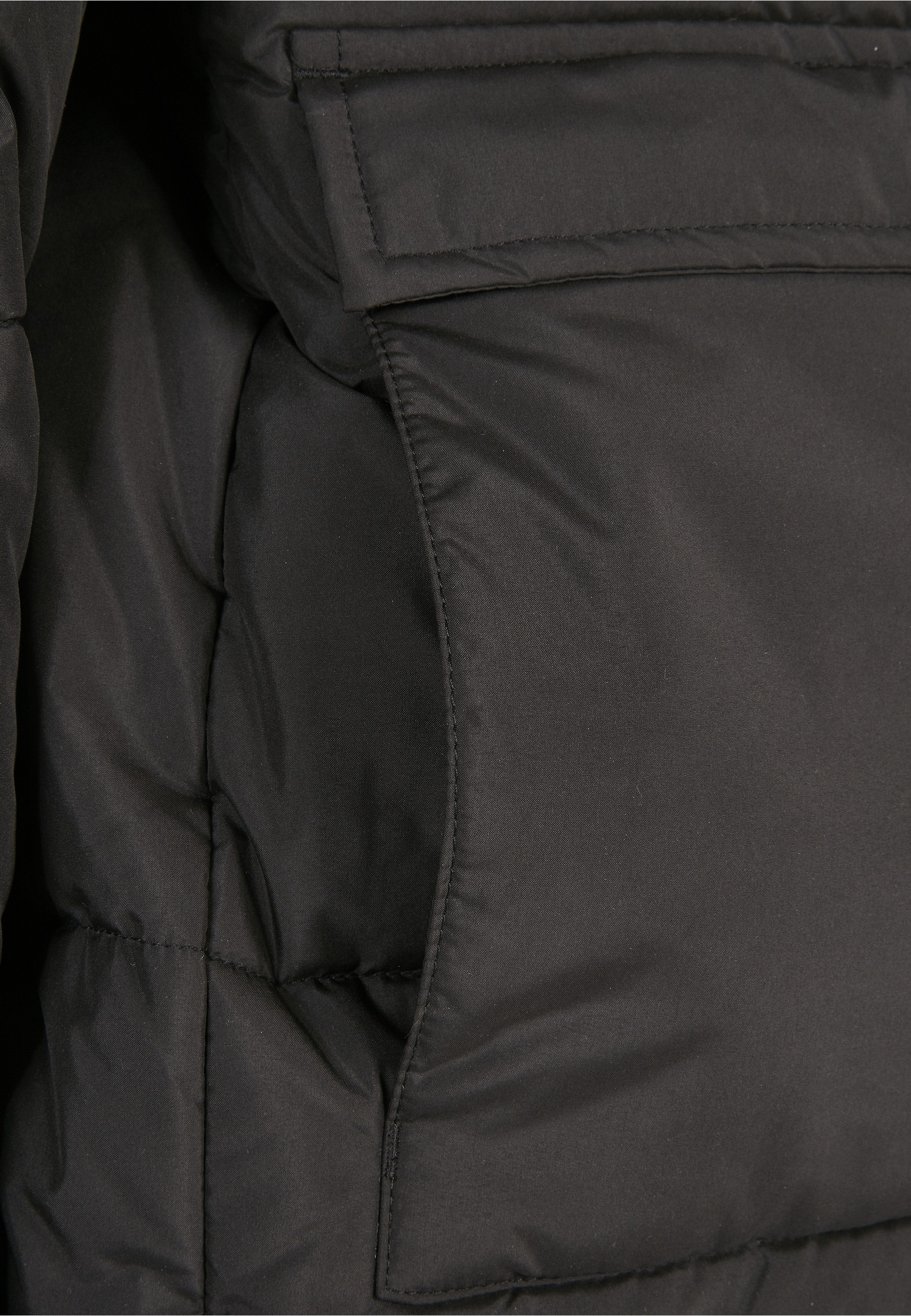 URBAN CLASSICS Winterjacke »Urban Classics Damen Ladies Waisted Puffer Jacket« 1 Stk. tlg. mit Kapuze