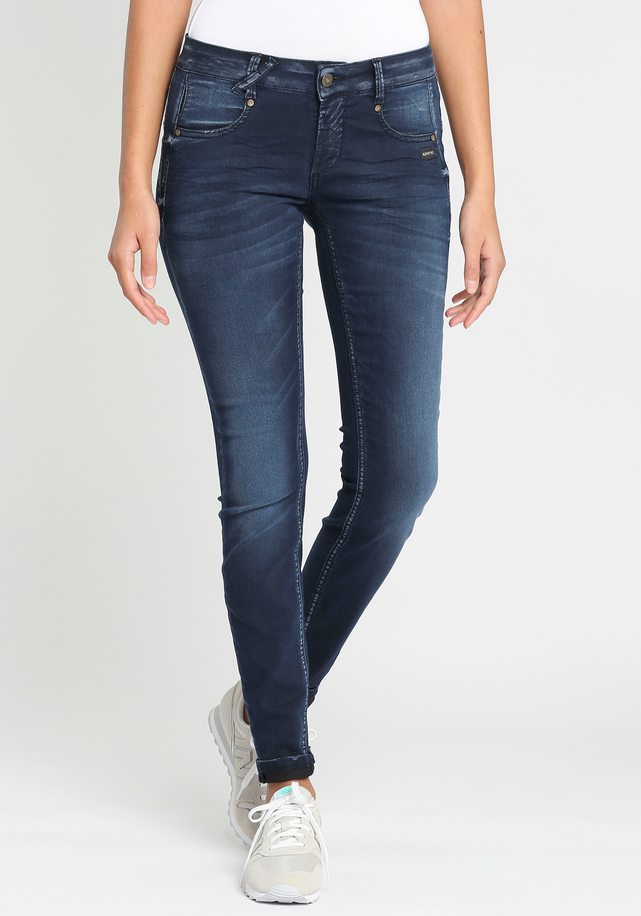 GANG Skinny-fit-Jeans »94NELE«, mit Rundpasse und seitlichen Dreieckseinsätzen f. e.... kaufen