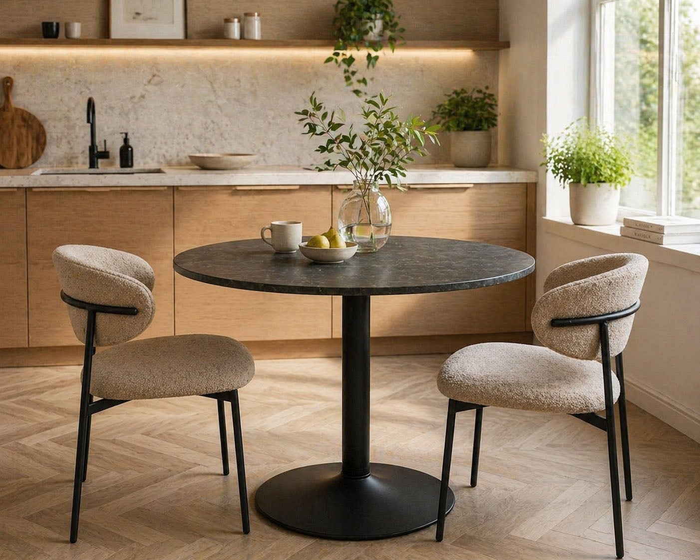 ACTONA GROUP Esstisch "Ibiza, Runder Küchentisch - pflegeleicht, platzsparend & robust" Tisch, Tulpentisch, 1 Stk. tlg. OTTOs Choice, Modernes Design – kratzfest & belastbar bis 100 kg