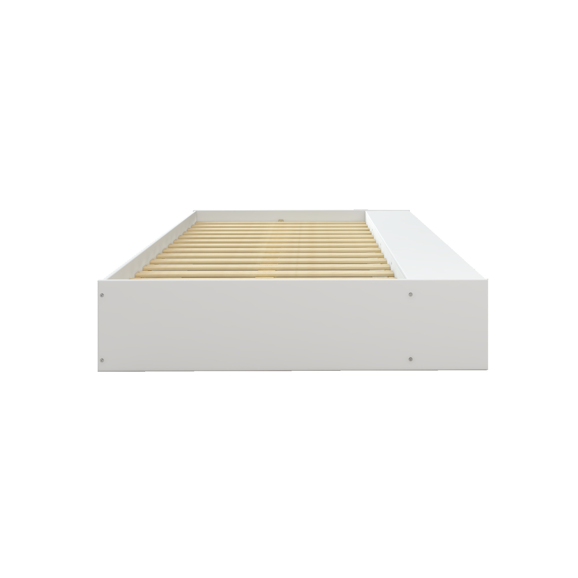 Home affaire Stauraumbett »Cavan, Jugendbett, Podestbett, Futonbett, Made in EU«, (Breite/ Belastbarkeit: 120cm/200 KG, 90cm/ 100KG), inklusive Lattenrost, viel Stauraum, breite Ablage, FSC® zertifiziert