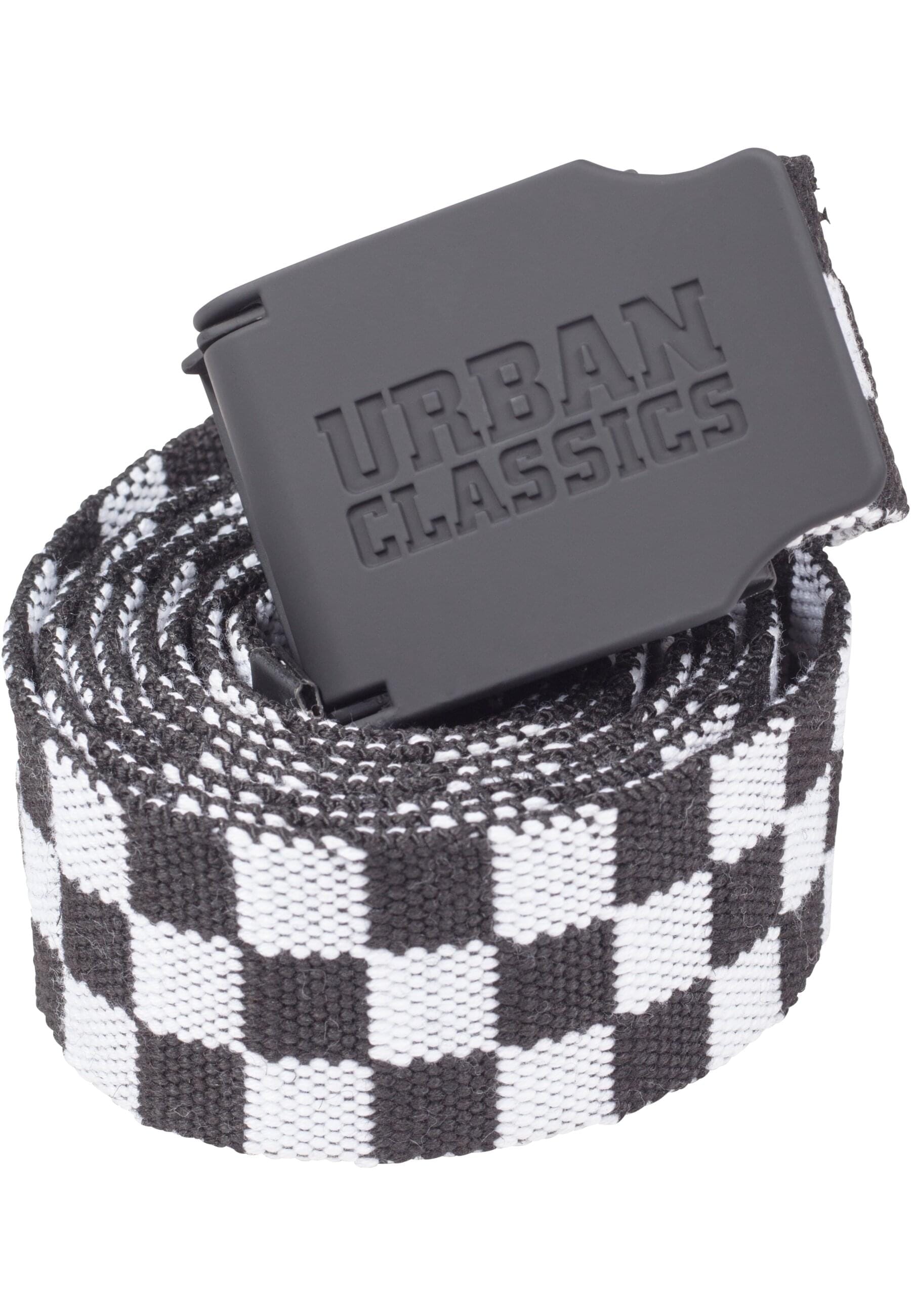 URBAN CLASSICS Hüftgürtel »Urban Classics Unisex UC Canvas Belt Checkerboard 150cm«