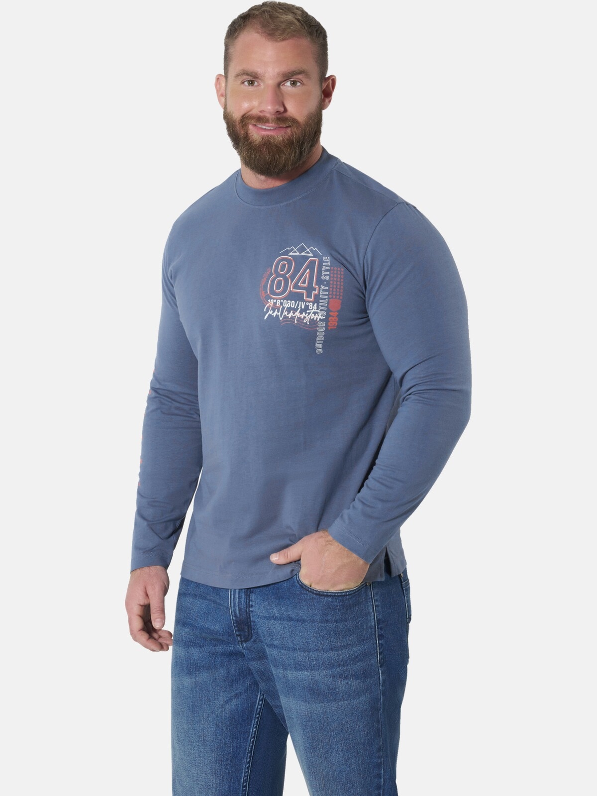 Jan Vanderstorm Langarm-Poloshirt »3er Pack Langarmshirt NORGARD«