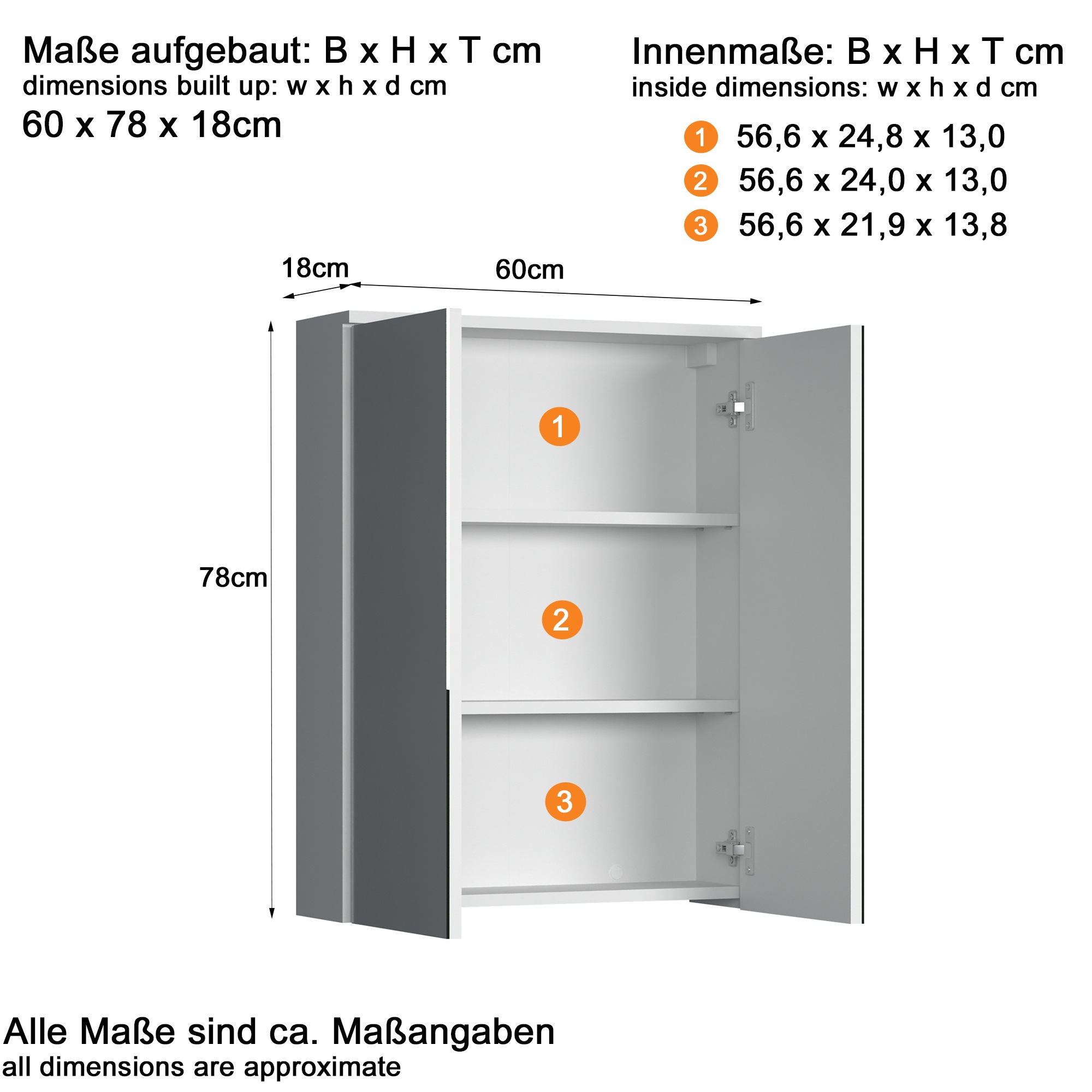 welltime Badmöbel-Set »Prag«, (Set, 2 St.), Waschtisch & Spiegelschrank - Weiß Hochglanz mit vertikalen Fräsungen