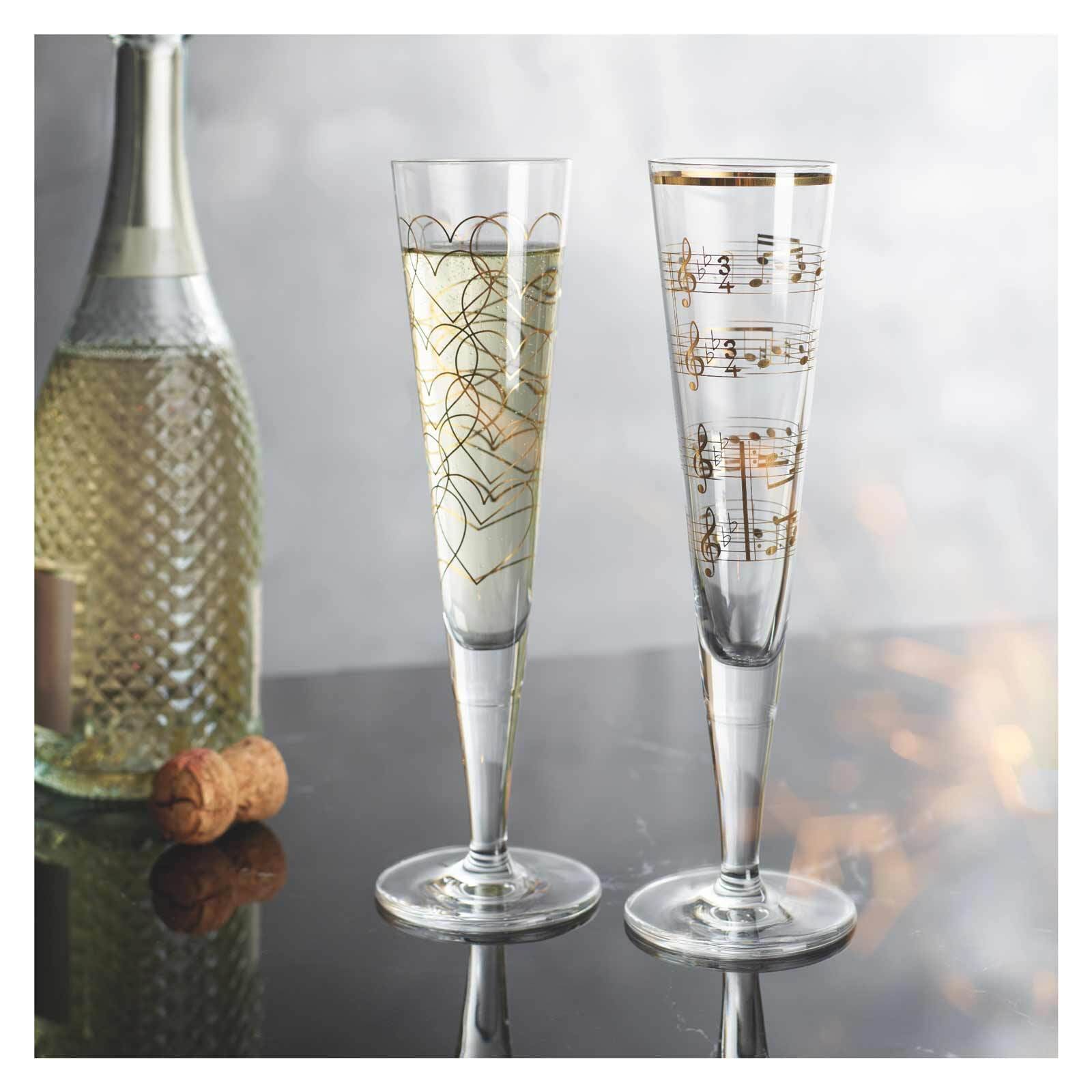 Ritzenhoff Champagnerglas »Champagnergläser Goldnacht 205 ml 2er Set gold«