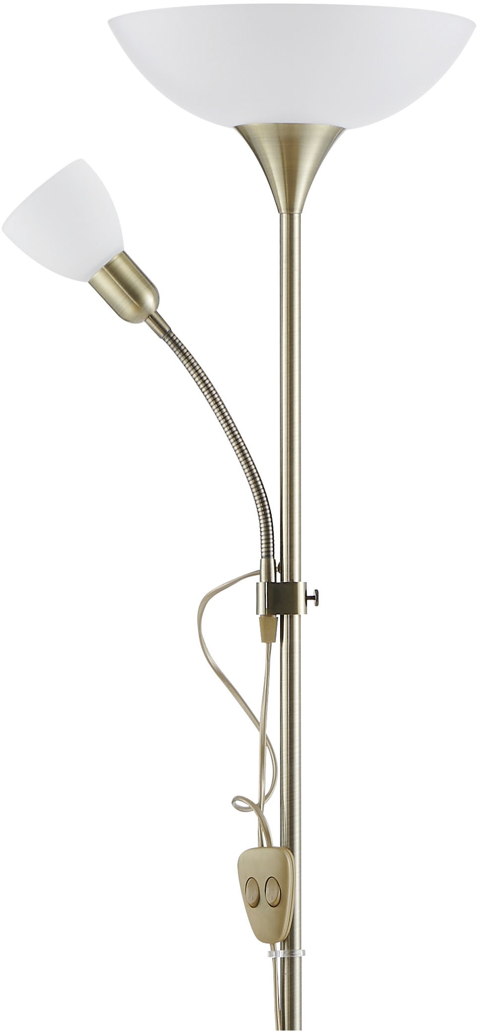 EGLO Stehlampe »UP 2 Stehlampe - Stahl - E27;E14 - 1X60W;1X18W - IP20« LED-Modul 1 Stk. Standleuchte, Leselampe, Wohzimmer, Schlafzimmer, H176,5 x Ø27,5 cm