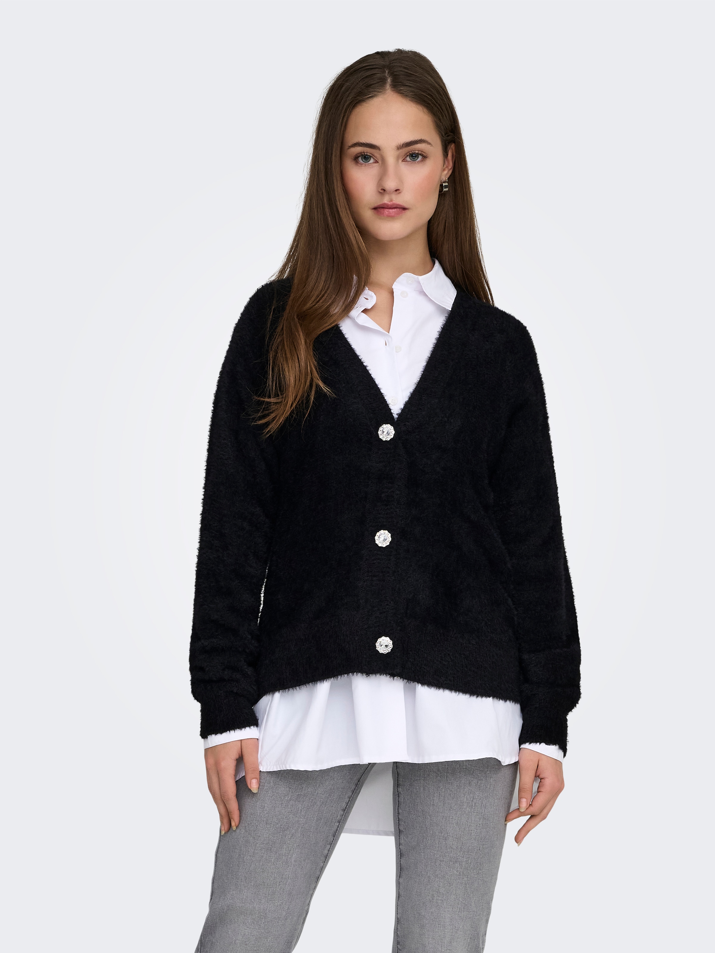 ONLY Strickjacke "ONLELLA PIUMO LS CARDIGAN KNT NOOS" günstig online kaufen