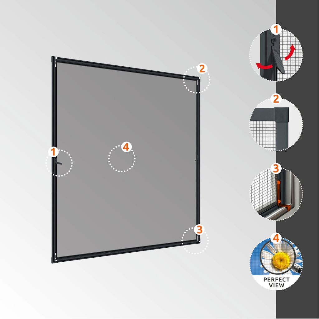 Windhager Insektenschutz-Fensterrahmen »EXPERT Spannrahmen«
