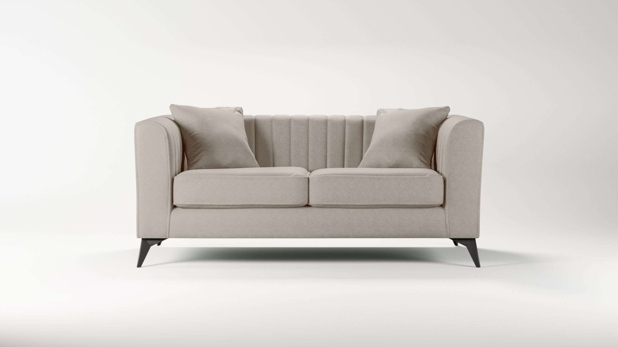 Places of Style 2-Sitzer »MATTHEW elegantes Designsofa, Maße B/T/H: 170/86/74 cm«, Steppung im Rücken, lose Sitzkissen, incl. Zierkissen