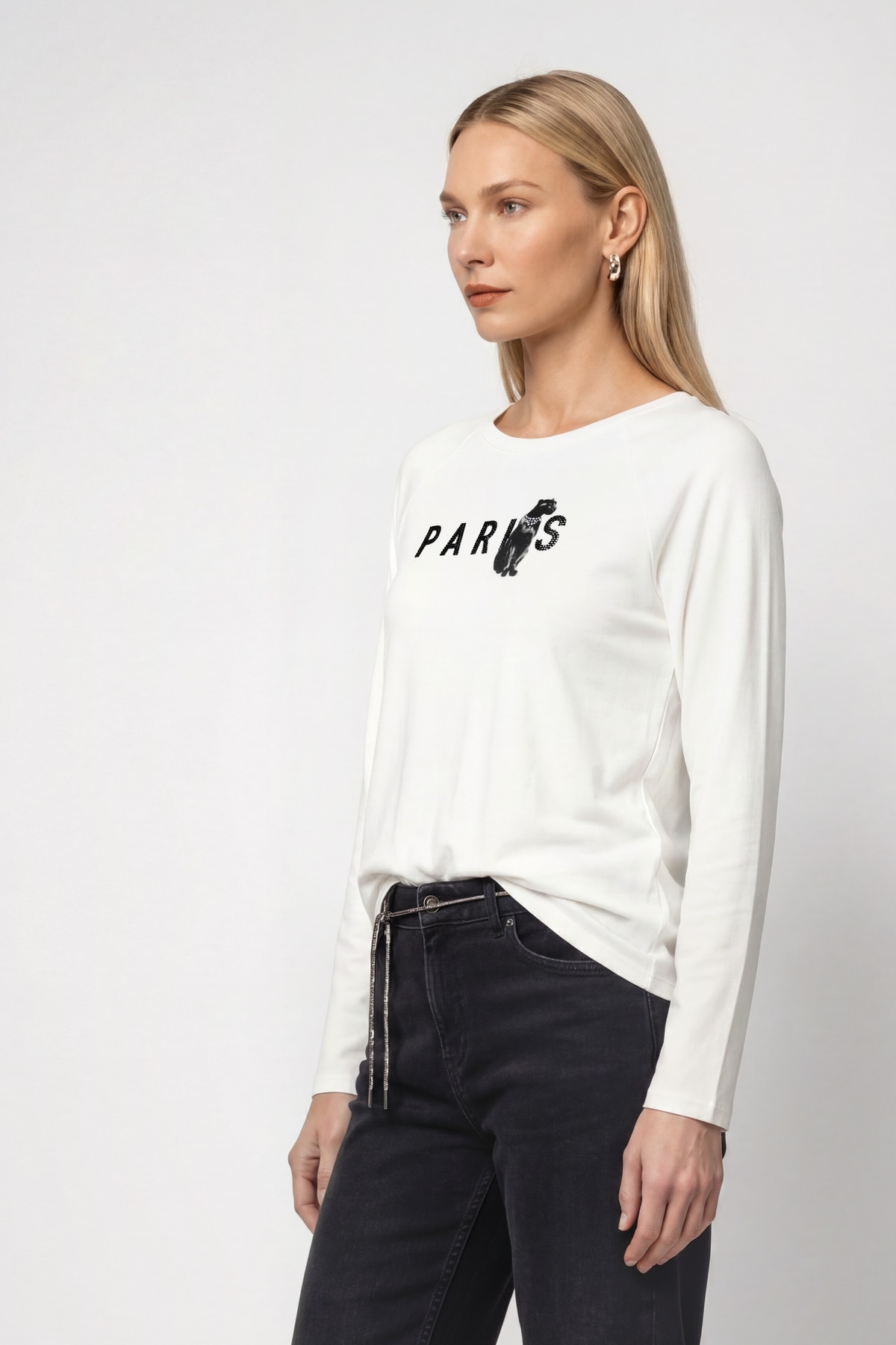Monari Langarmshirt »Shirt Panther« Regular fit mit Panther-Print
