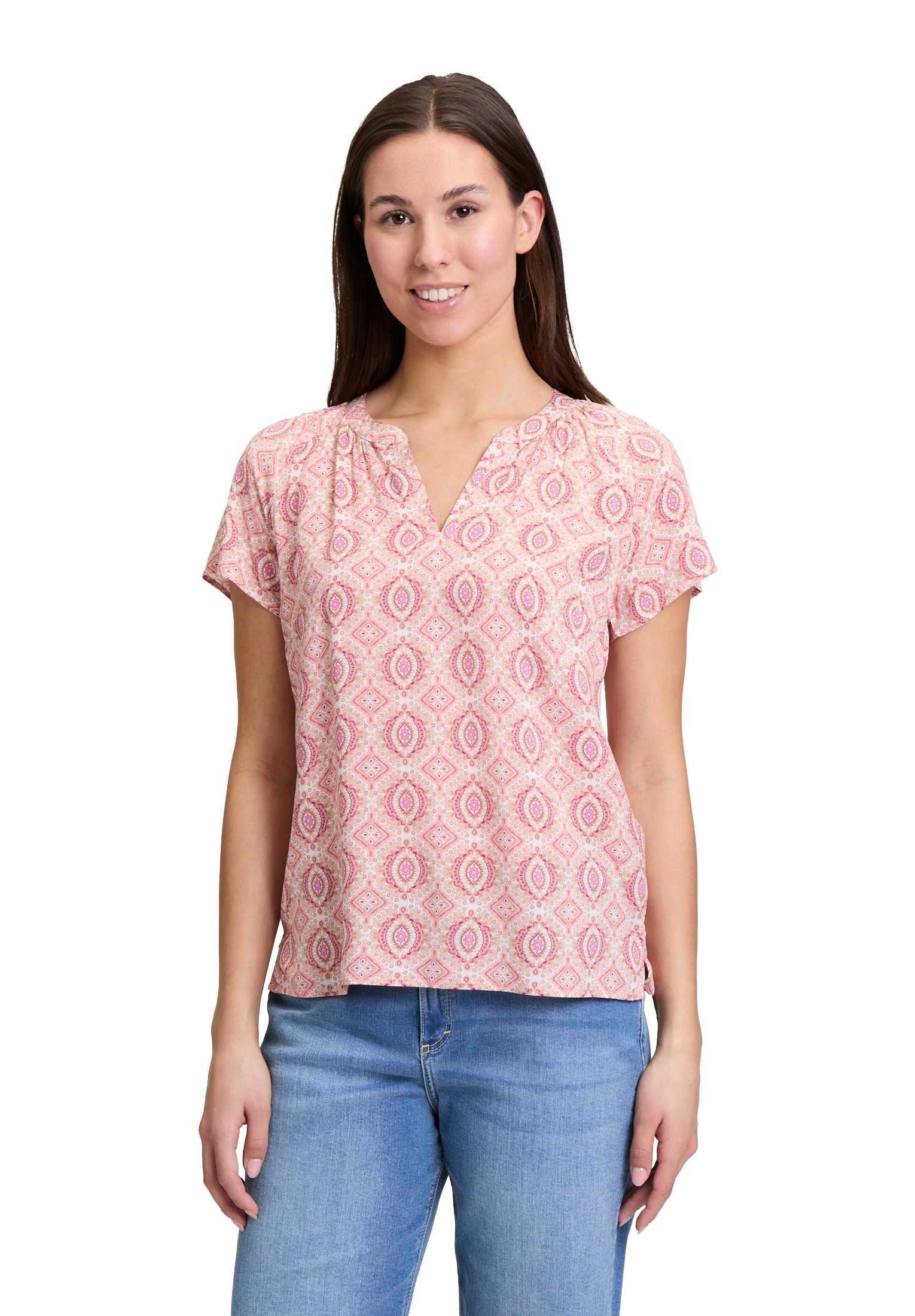 Cartoon Shirtbluse "Cartoon Damen Blusenshirt mit Rüschen" günstig online kaufen